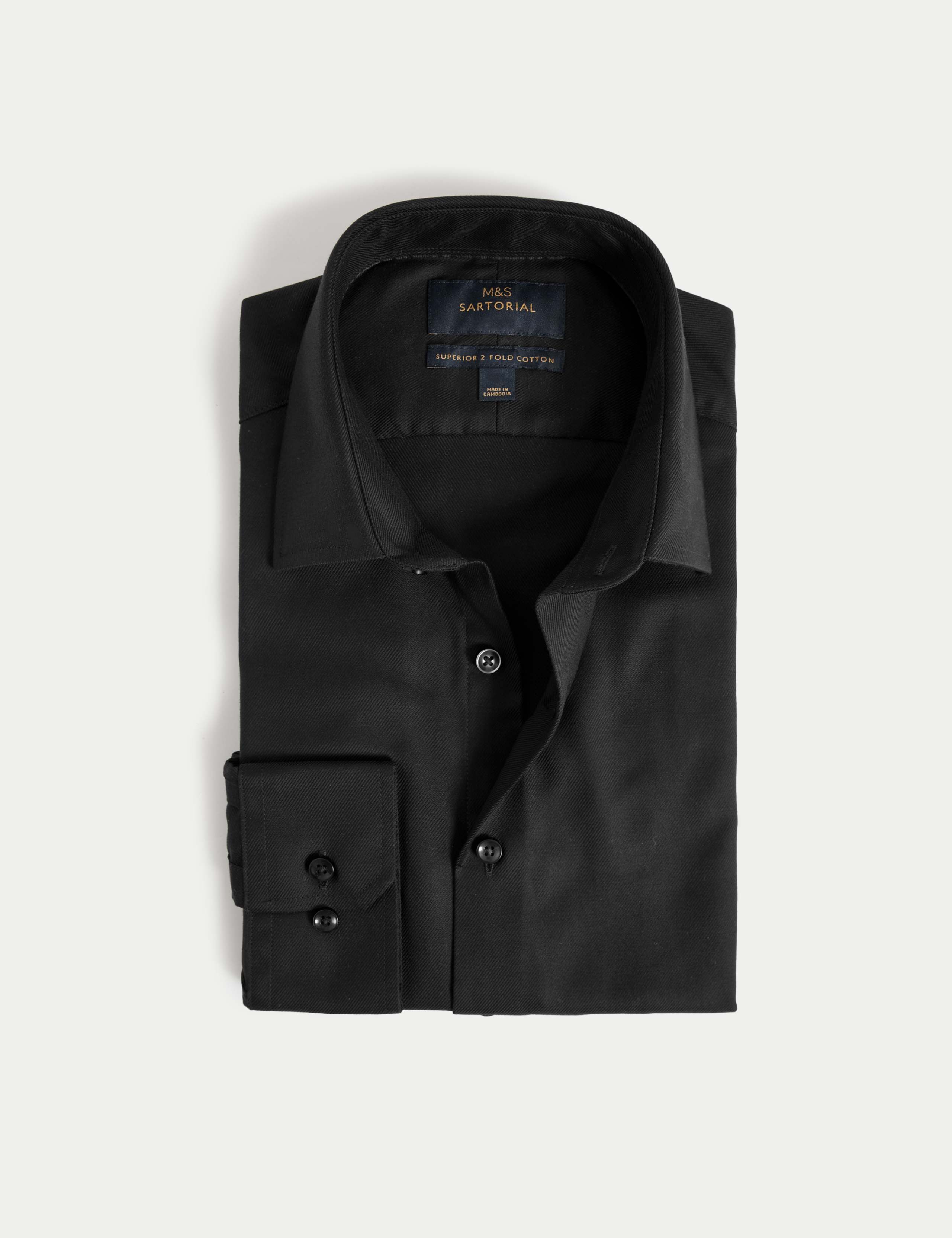 Slim Fit Luxury Cotton Twill Shirt