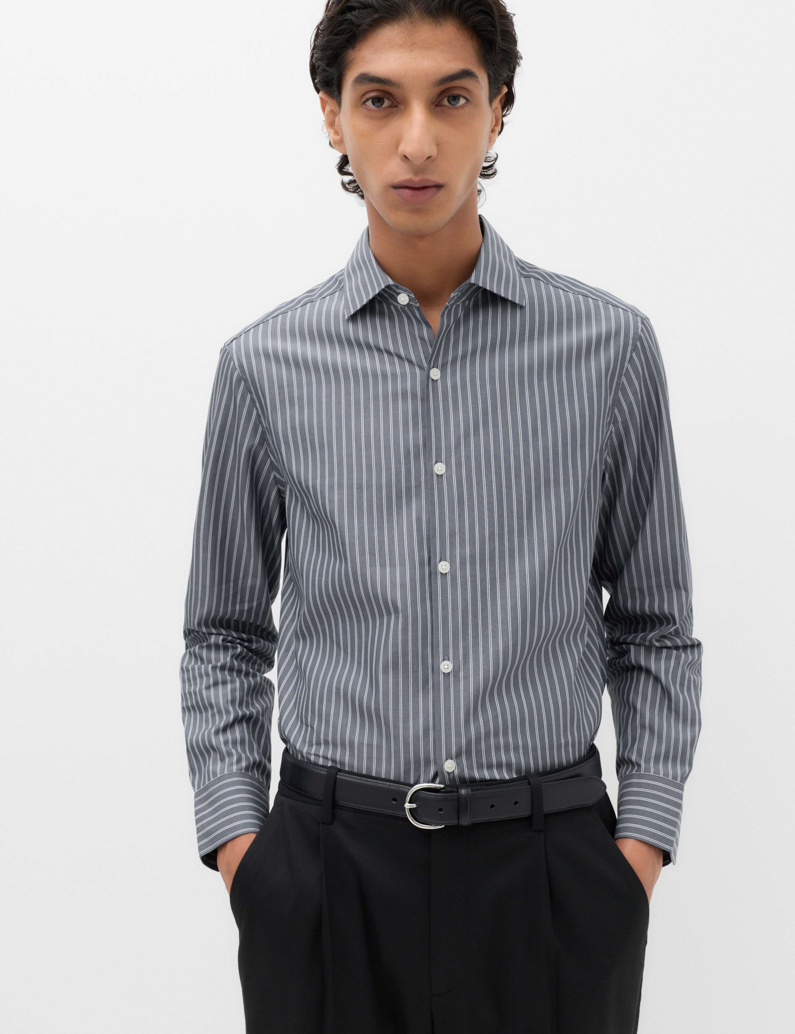 Regular Fit Pure Cotton Striped Shirt
