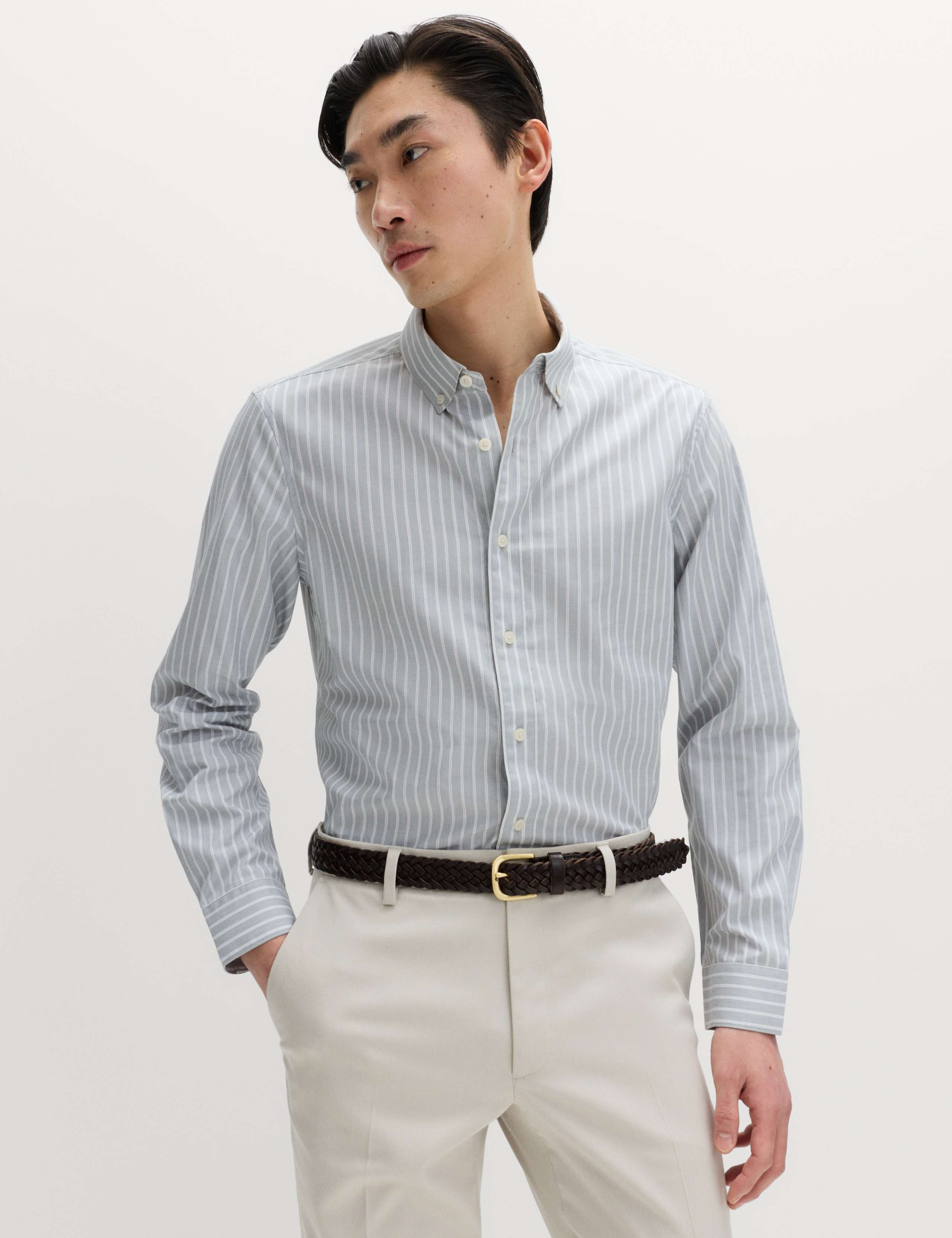 Regular Fit Pure Cotton Striped Shirt