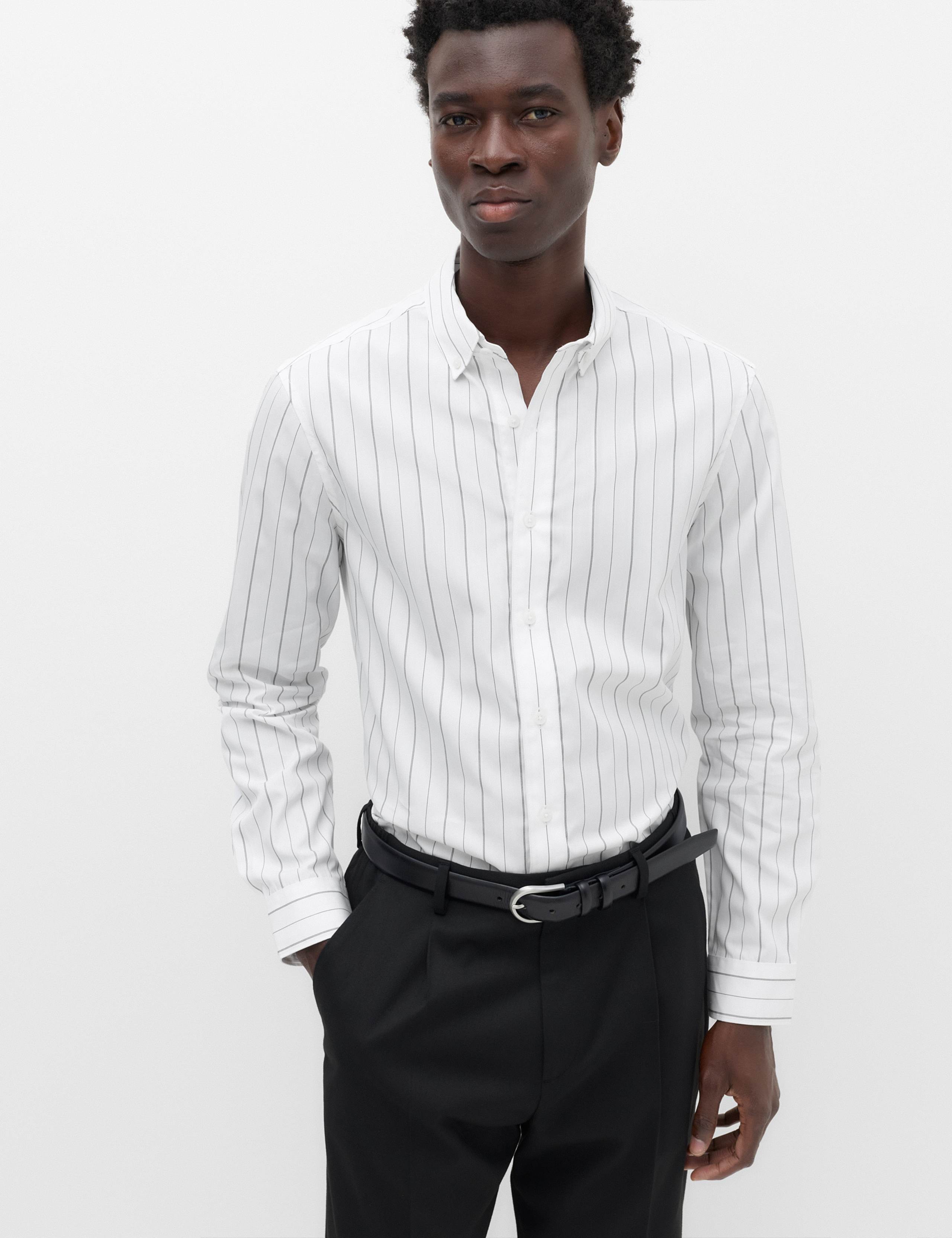 Regular Fit Pure Cotton Striped Shirt