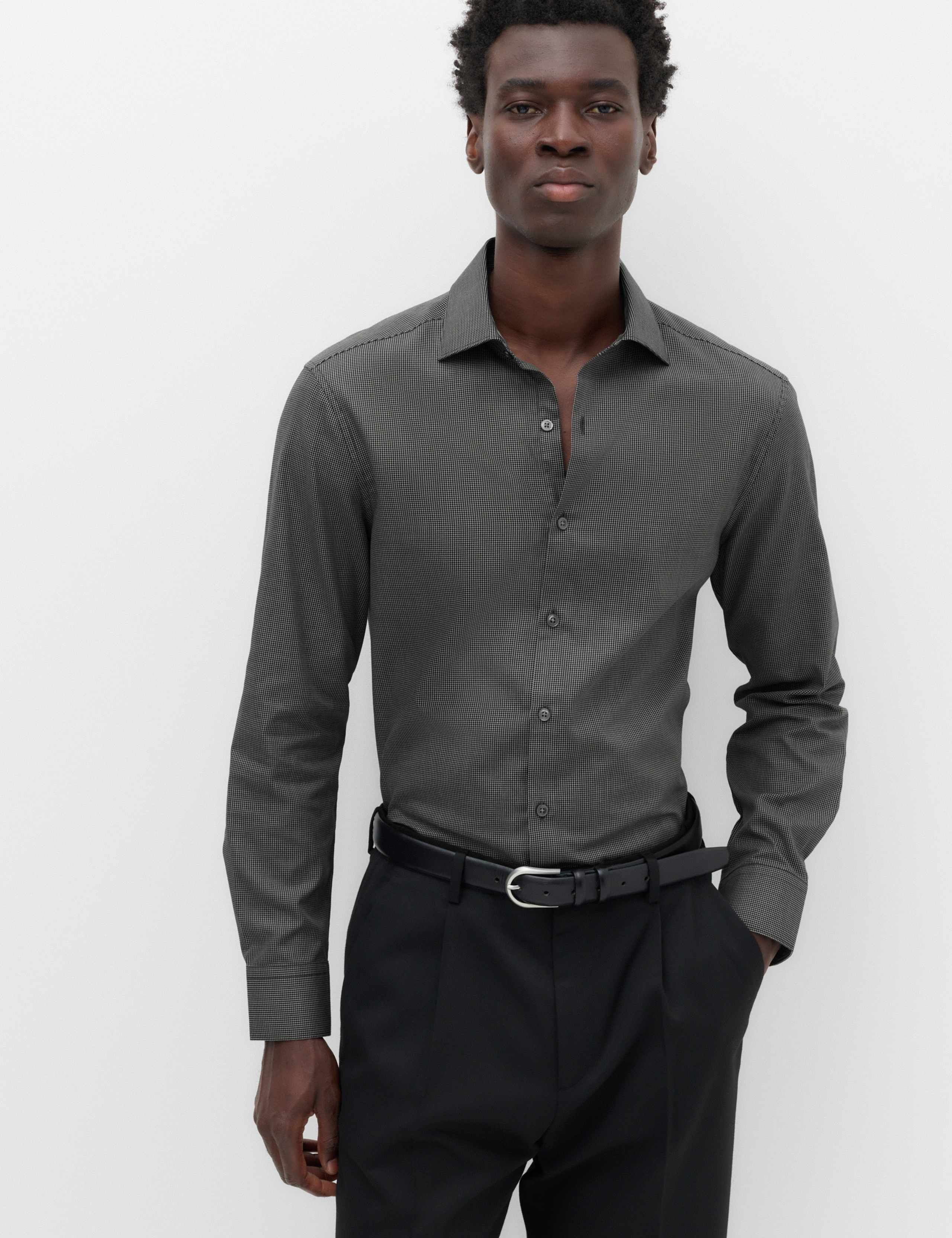 Regular Fit Pure Cotton Textured Shirt