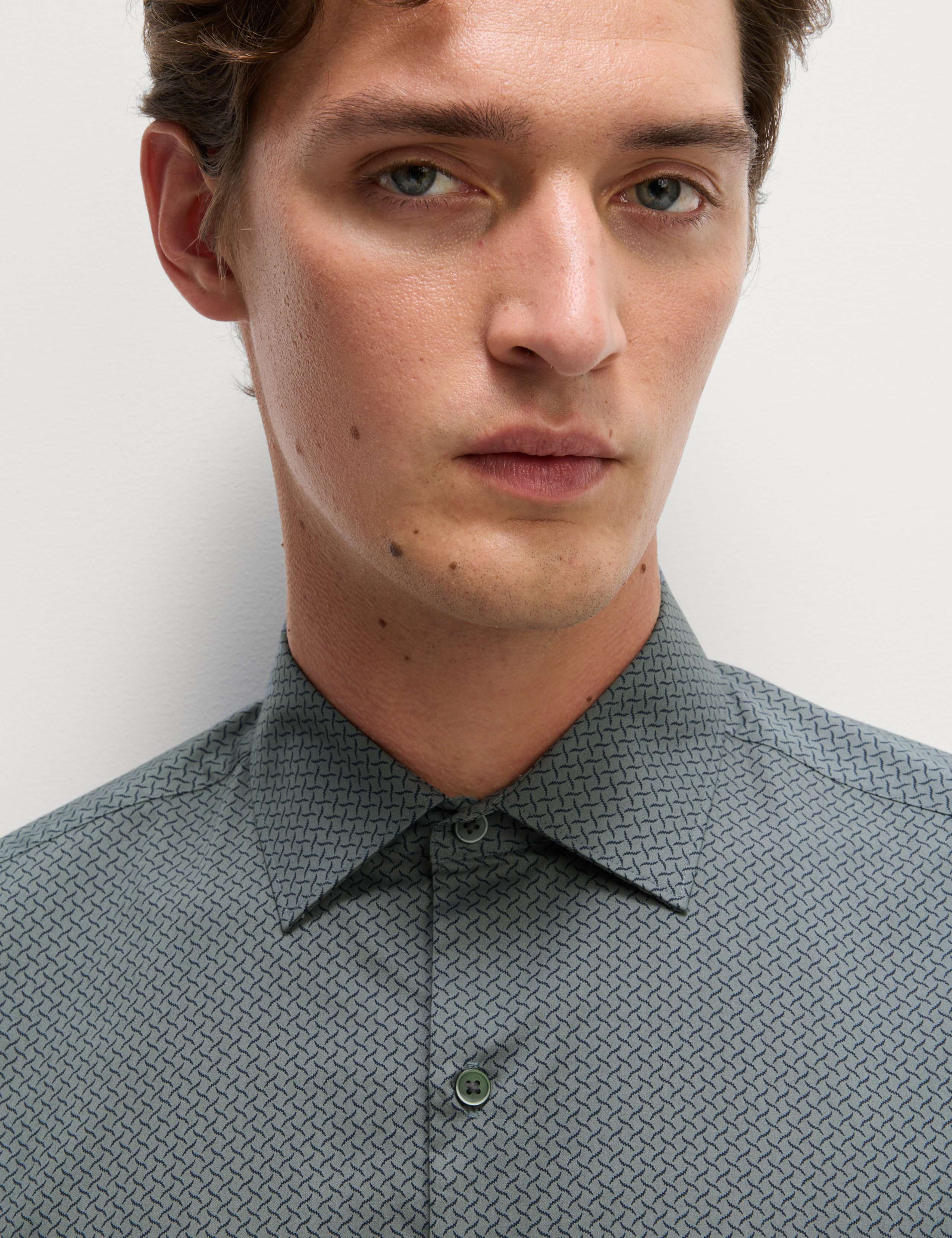 REGULAR FIT PURE COTTON PRINTED SHIRT