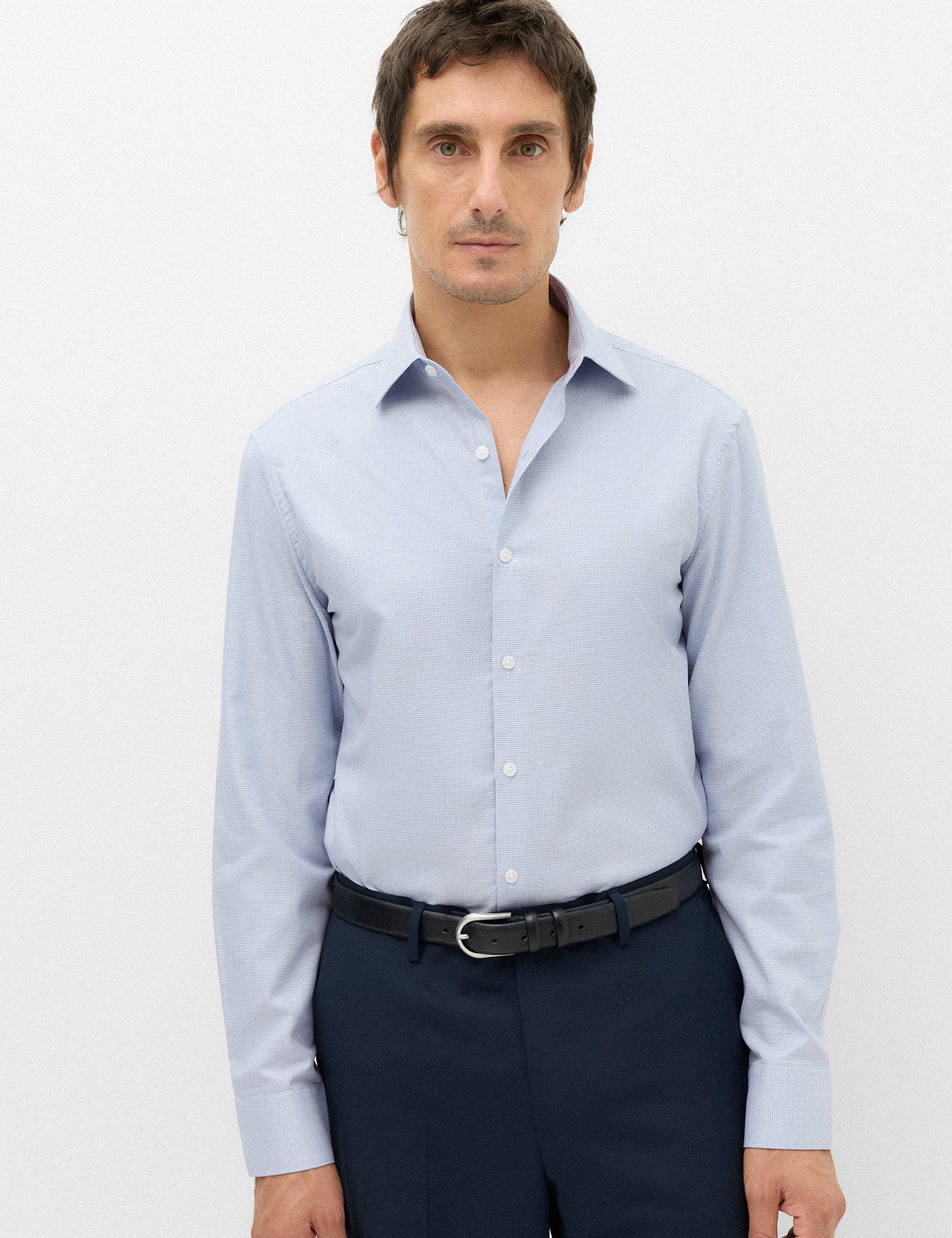 Slim Fit Textured Shirt