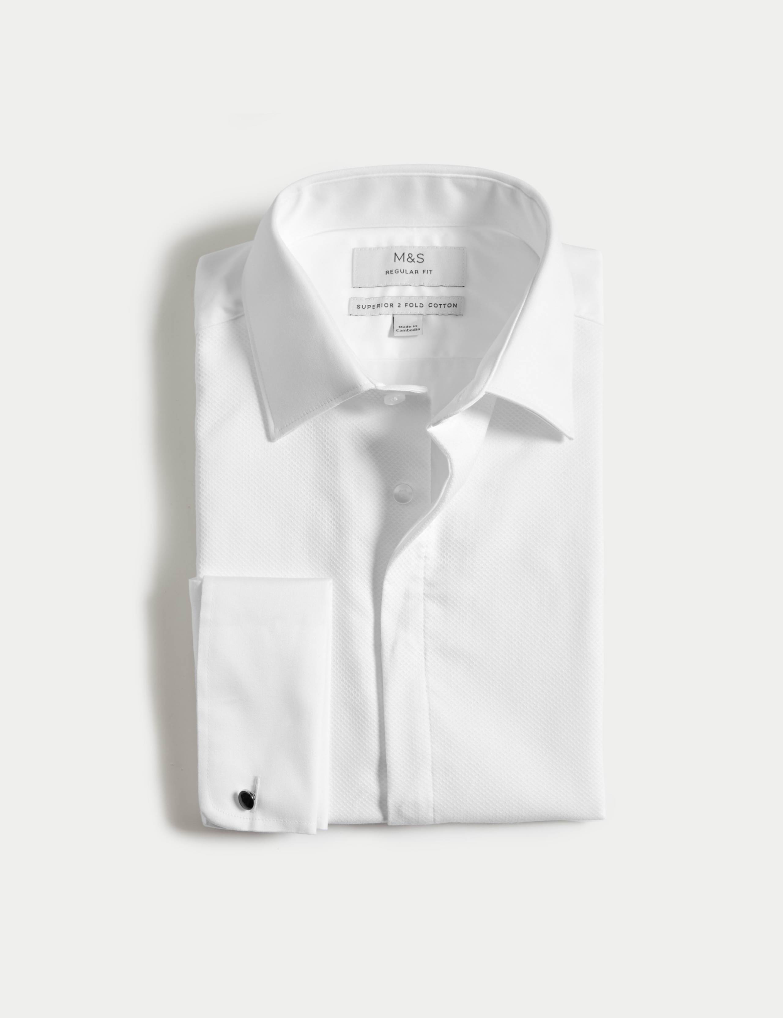 Regular Fit Luxury Cotton Double Cuff Dress Shirt
