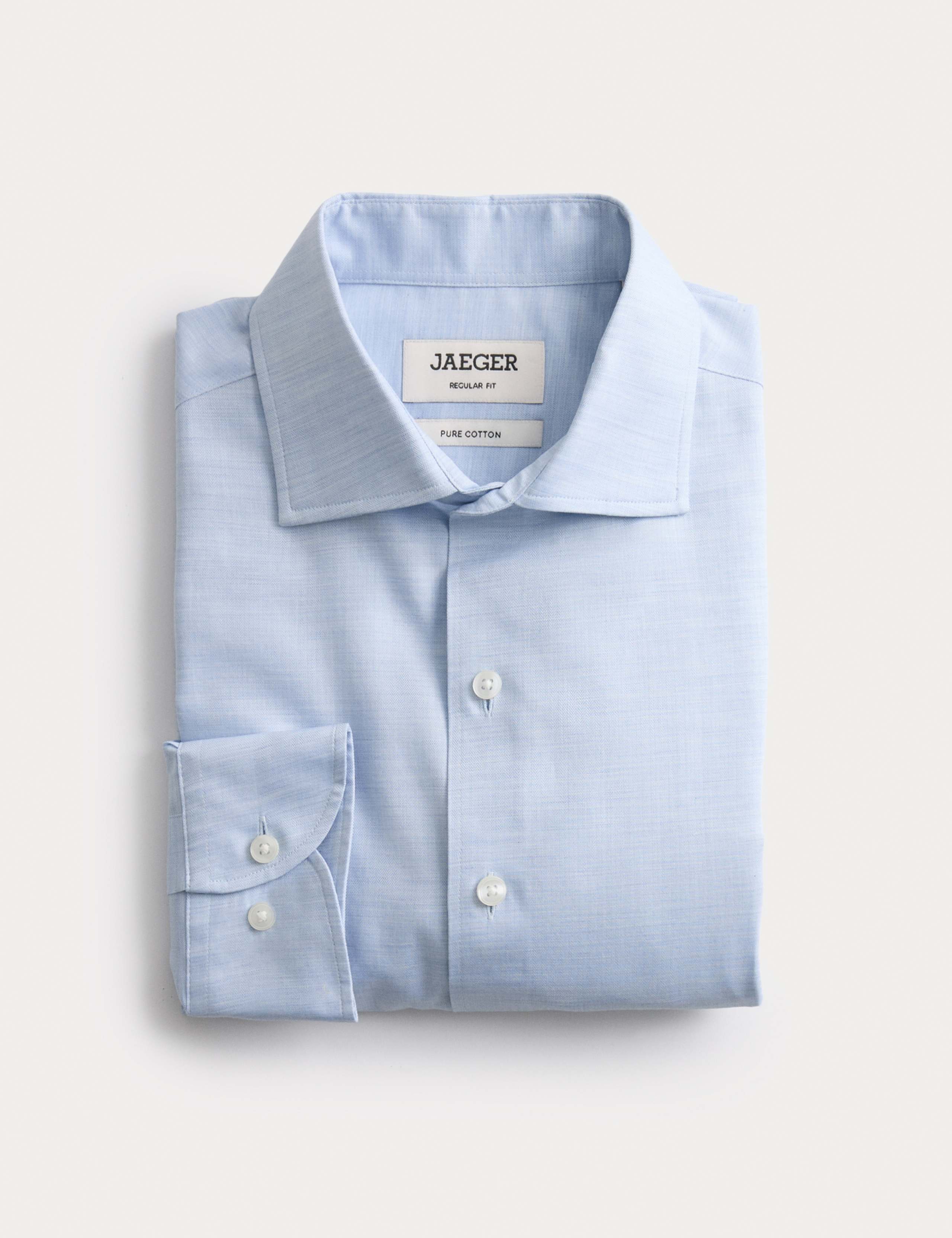 Regular Fit Luxury Pure Cotton Textured Shirt