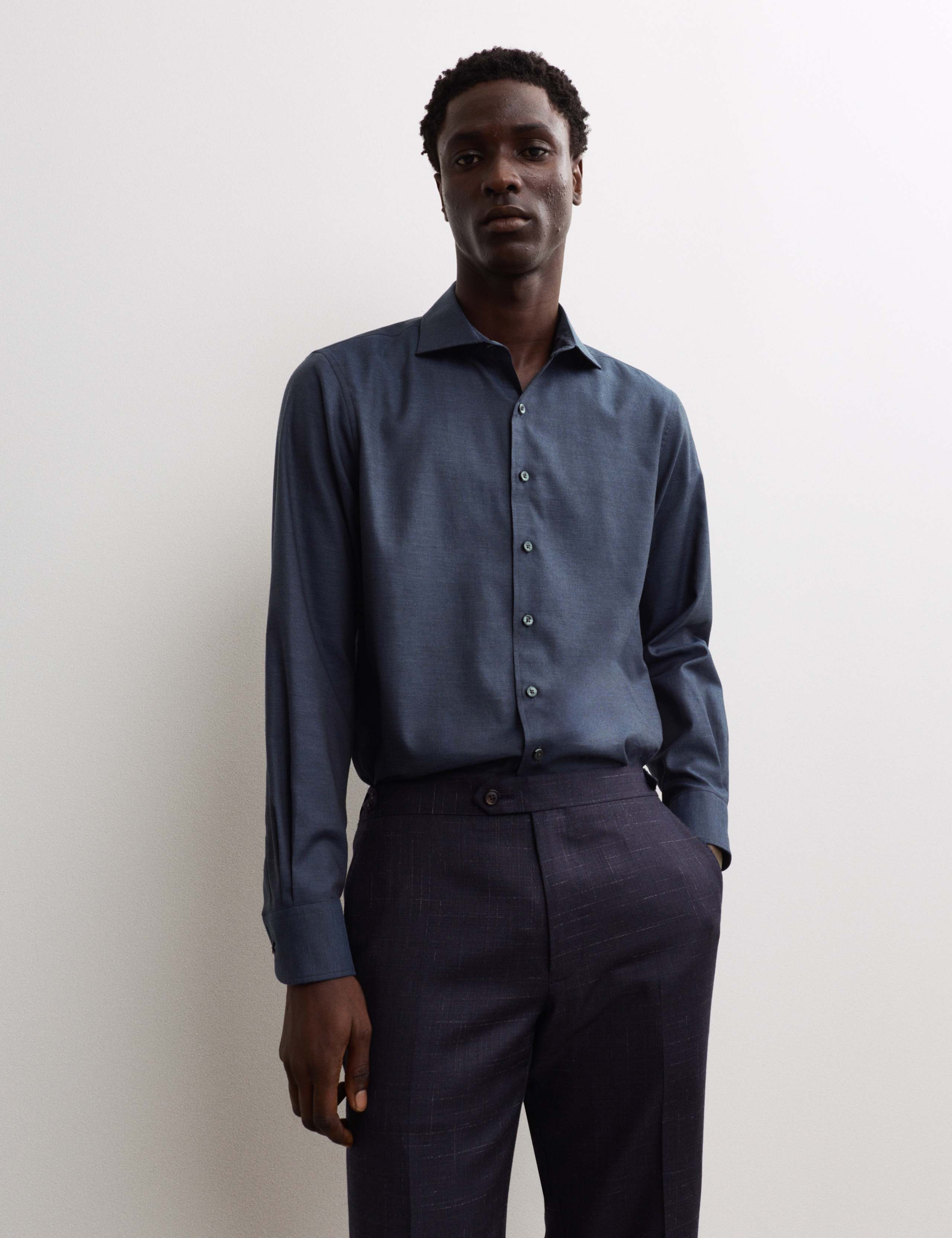 Regular Fit Luxury Pure Cotton Textured Shirt