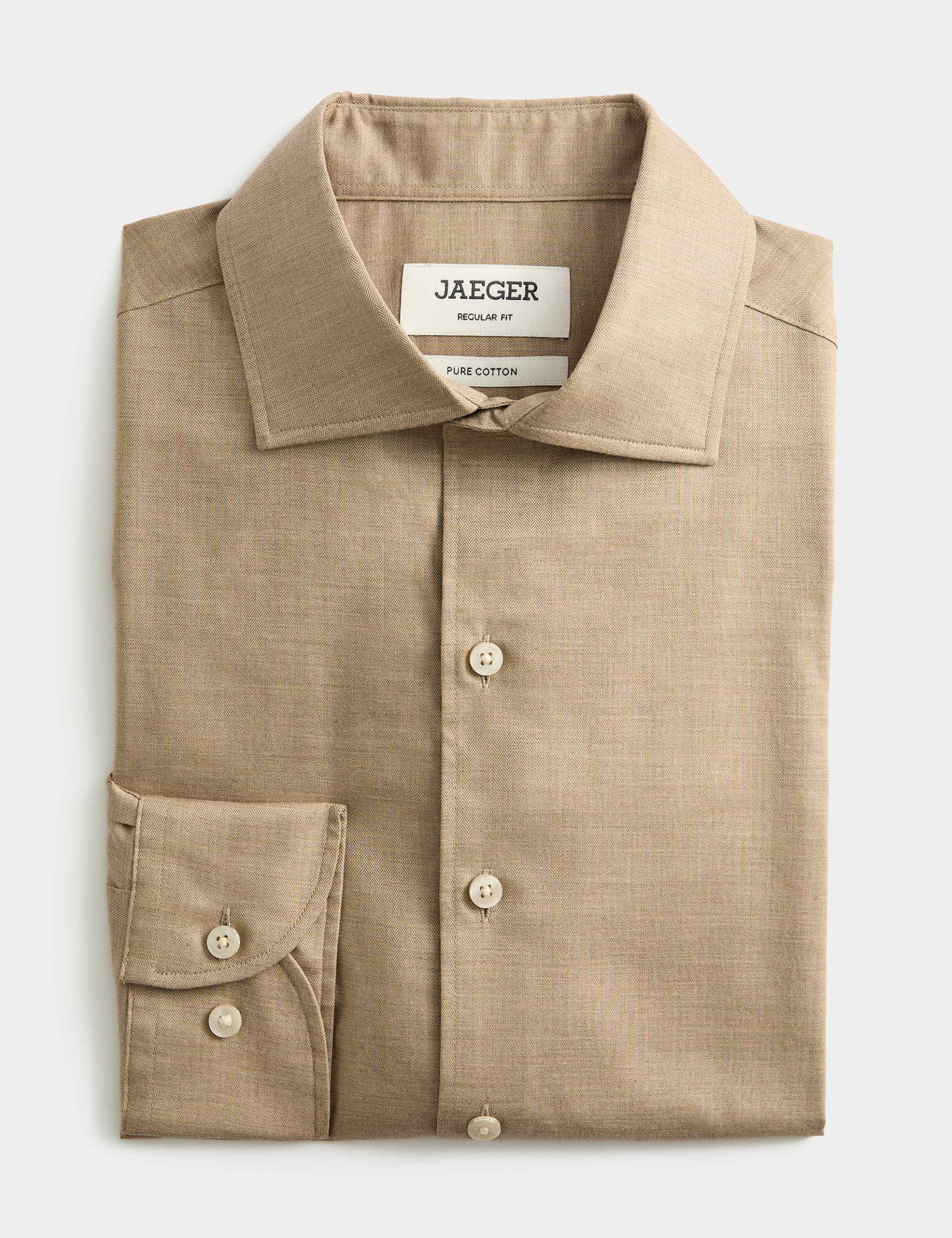 Regular Fit Luxury Pure Cotton Textured Shirt
