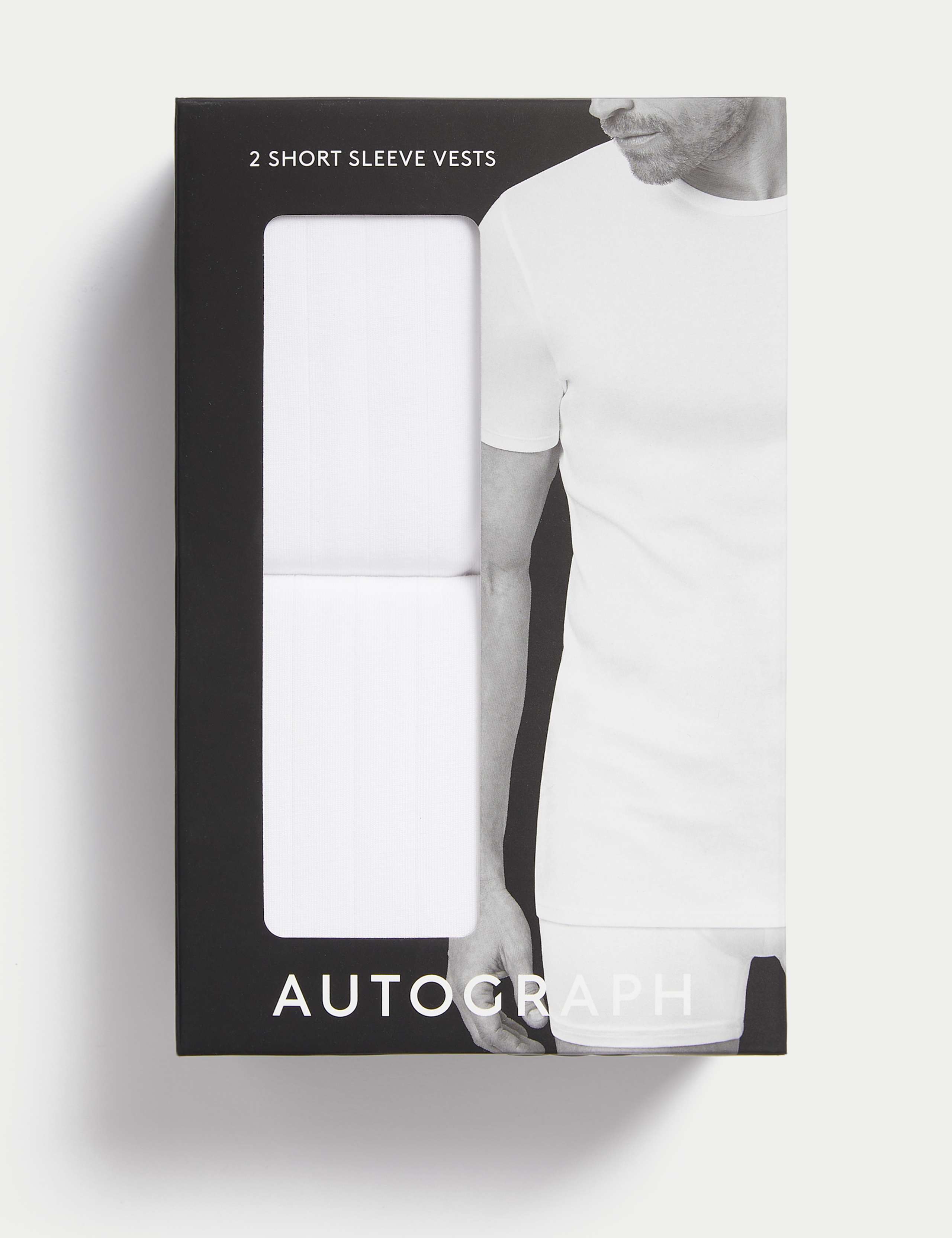 2pk Supima® Cotton Drop Needle Vest Box