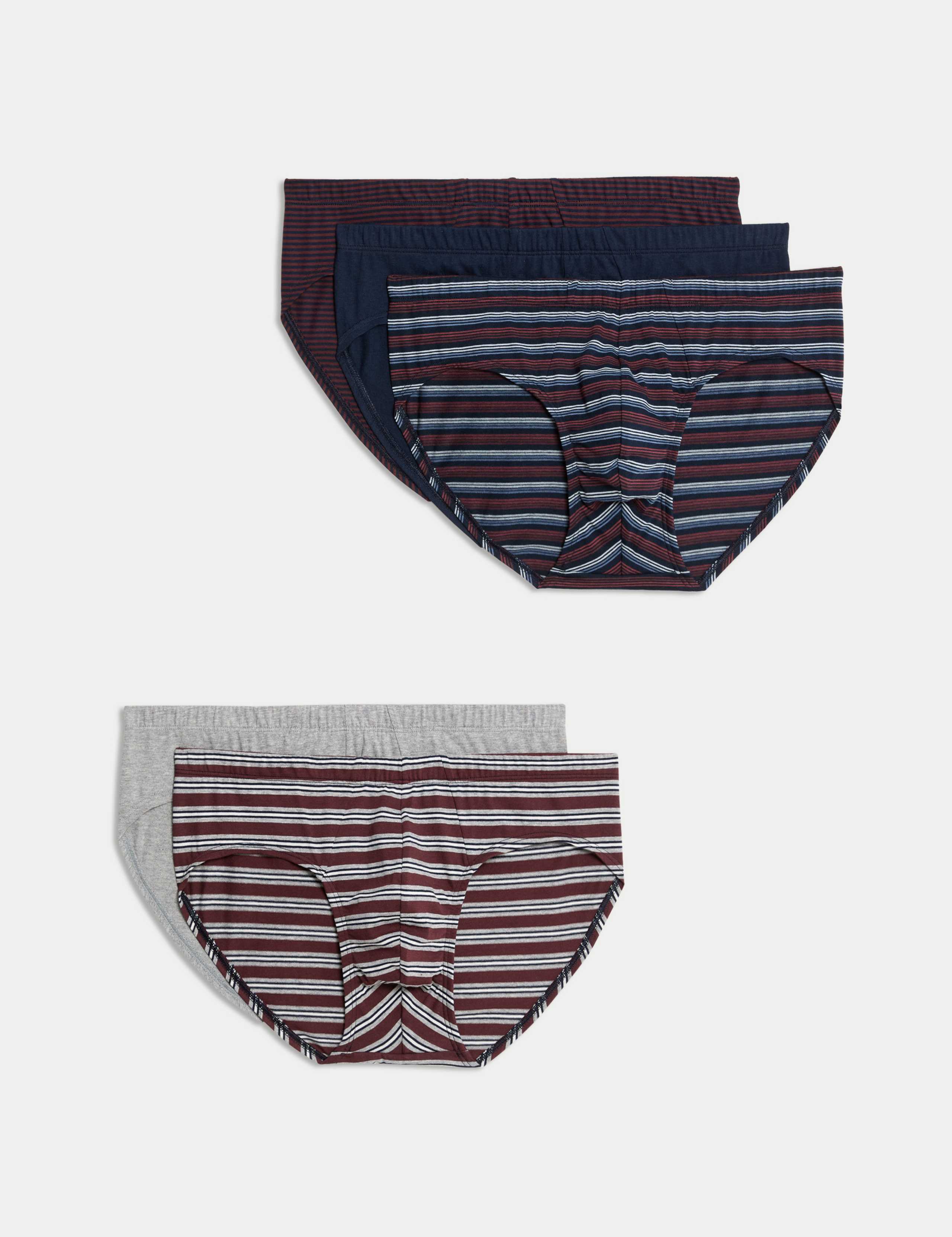 5pk Pure Cotton Cool & Fresh™ Striped Slips