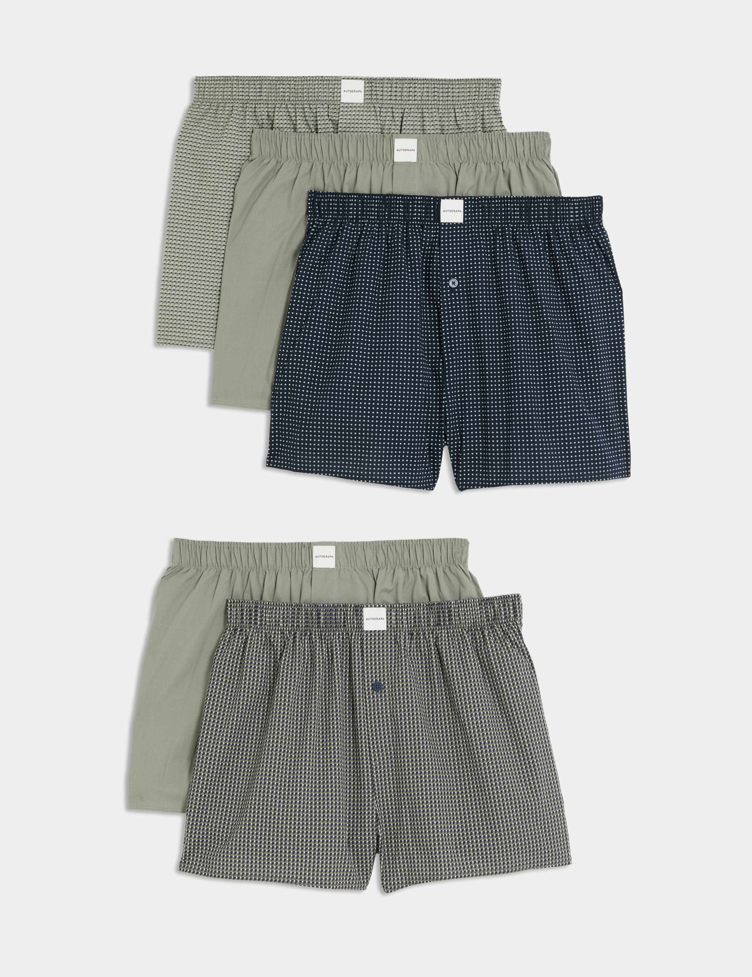 5pk Supima® Cotton Rich Woven Boxers
