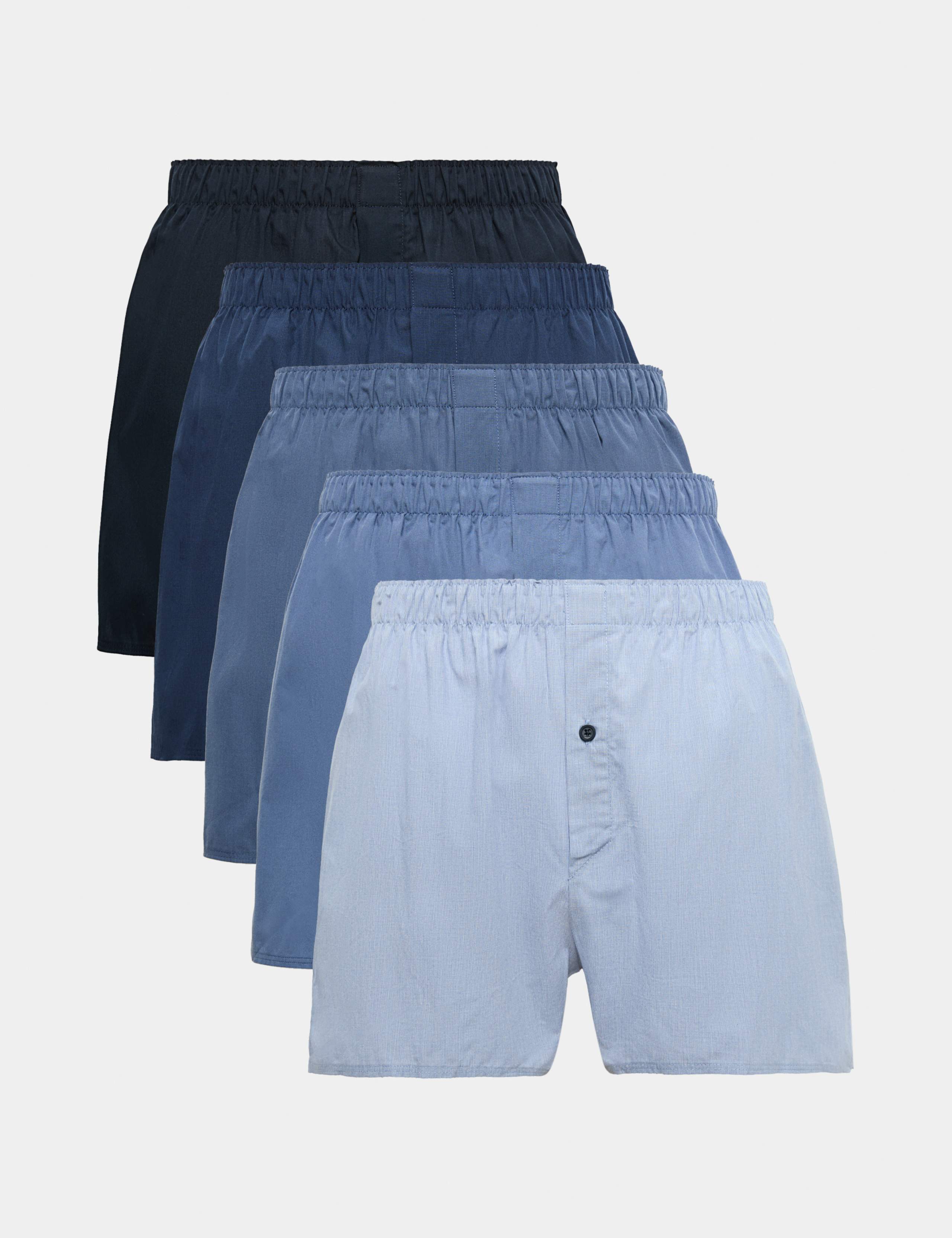 5pk Pure Cotton Woven Boxers