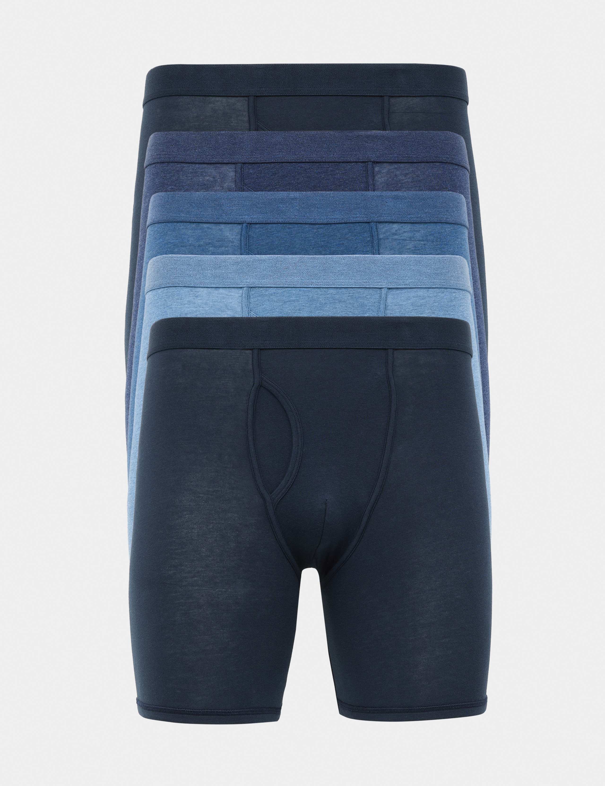 5 Pack Cotton Stretch Longer Length Trunks