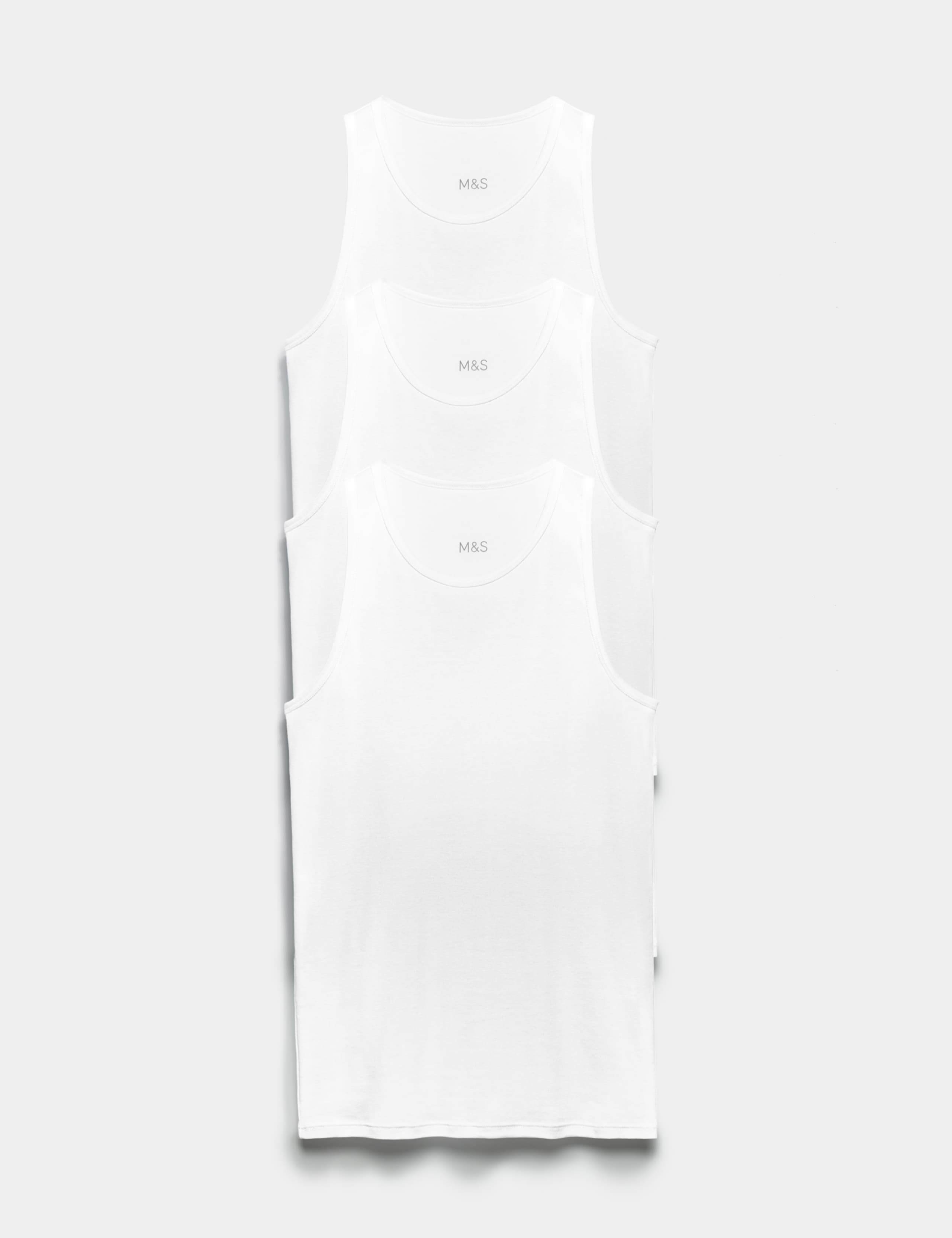 3 Pack Essential Cotton Sleeveless Vests