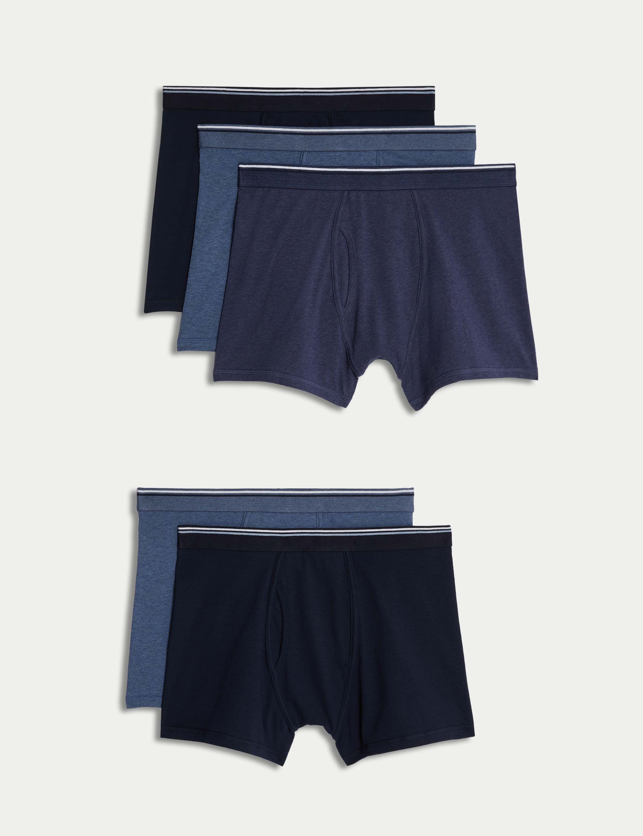 5pk Cotton Stretch Cool & Fresh™ Marl Trunks