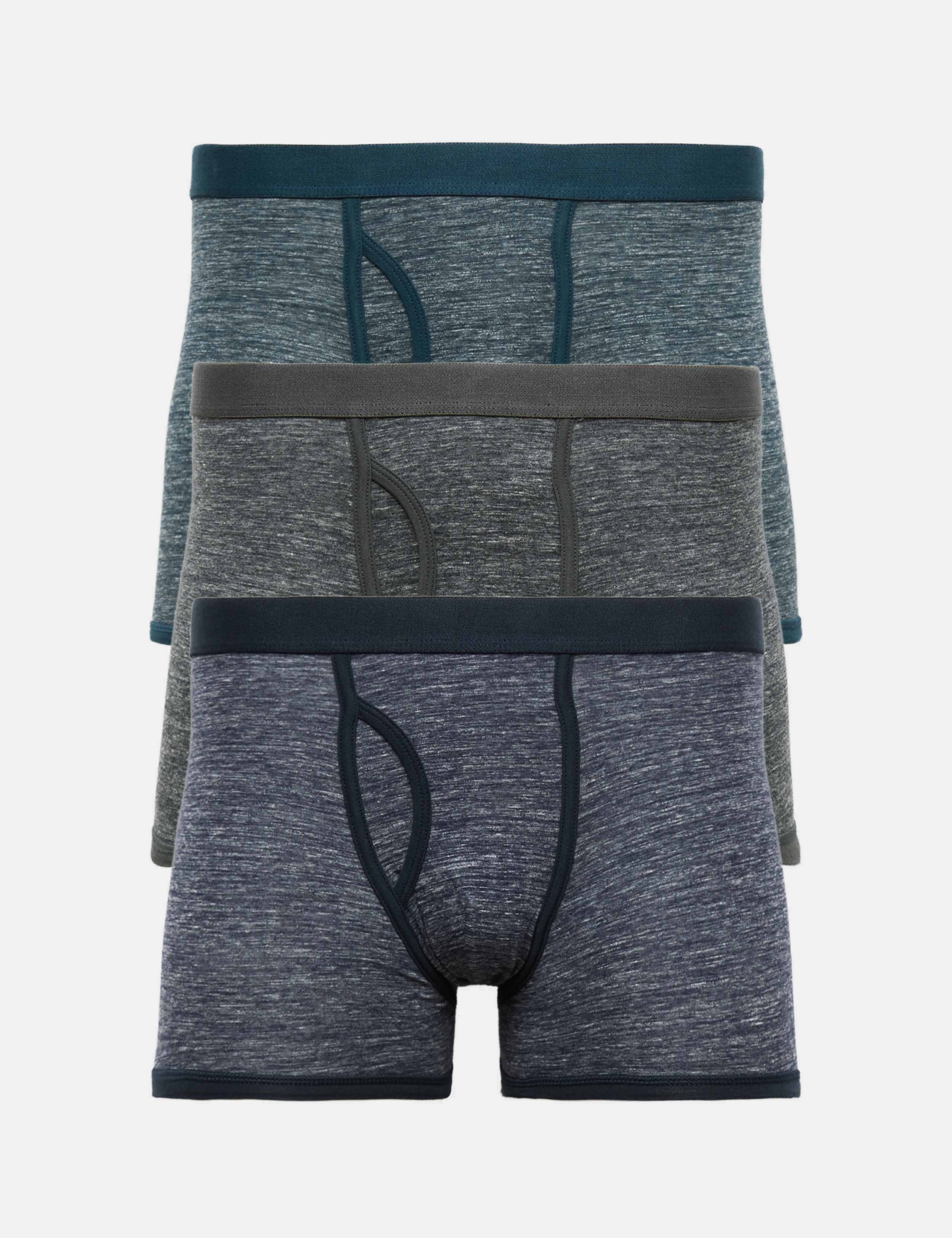 3 Pack Cotton Stretch Space Dye Trunks