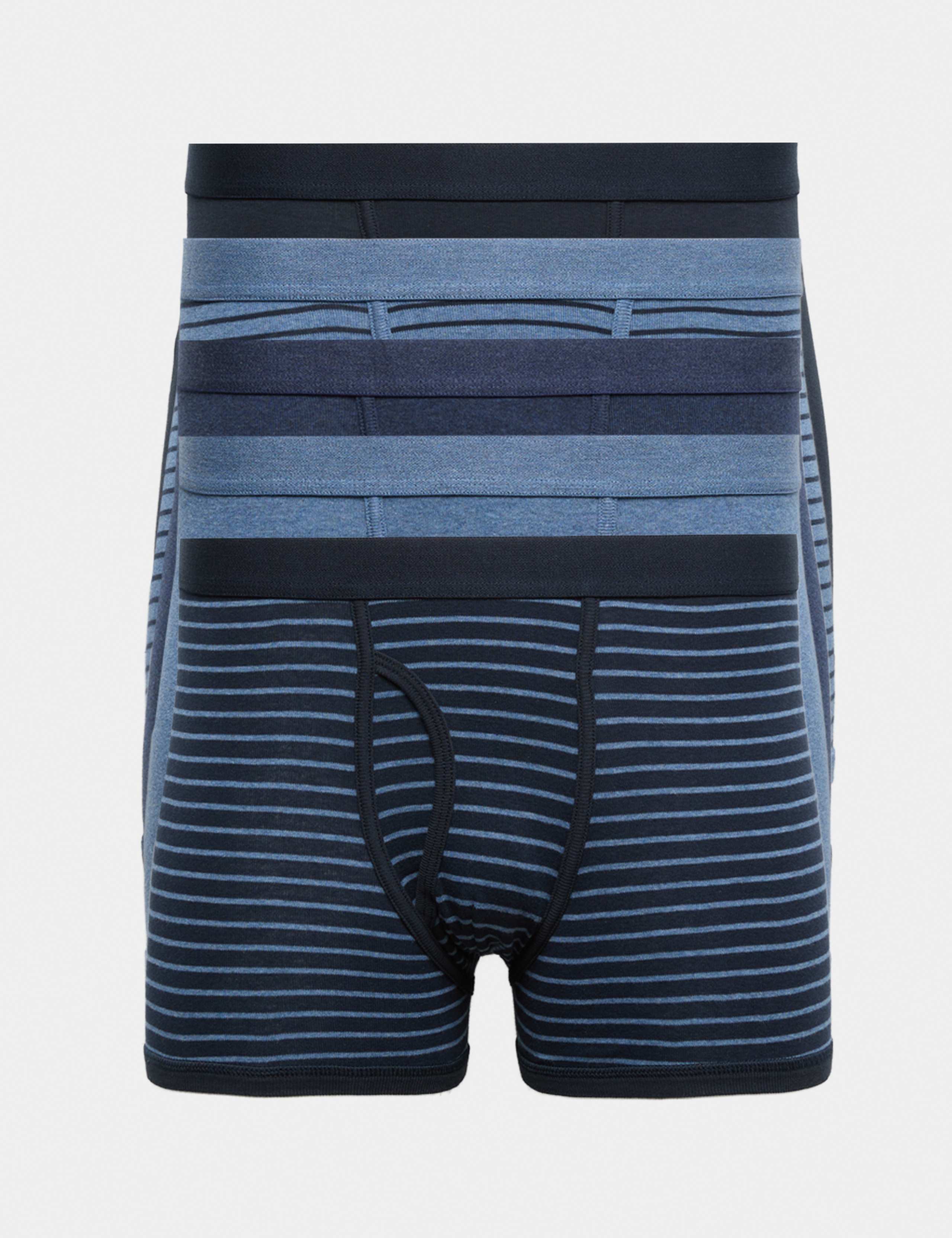 5 Pack Pure Cotton Stretch Striped Trunks
