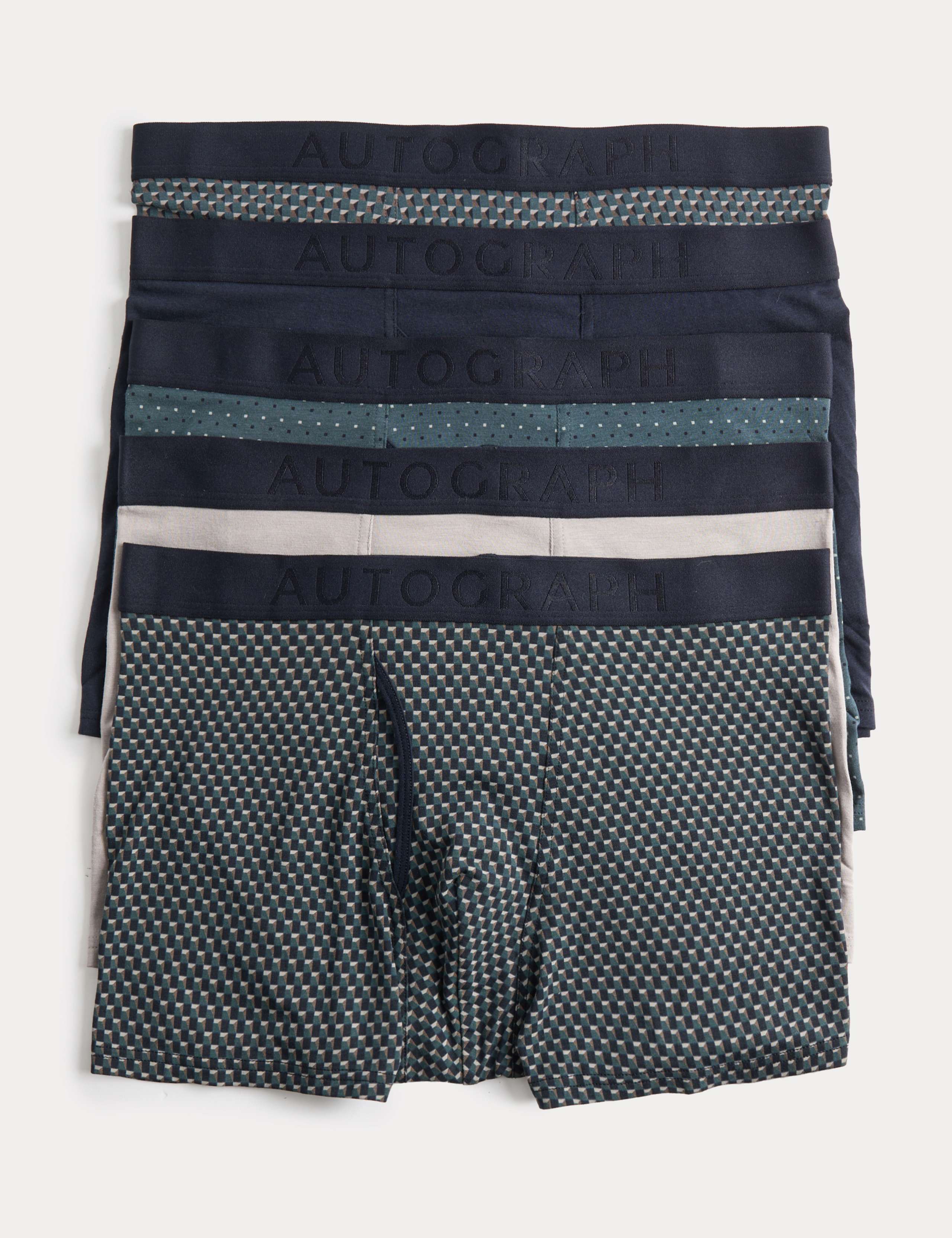 5 Pack Supima® Cotton Modal Geometric Trunks