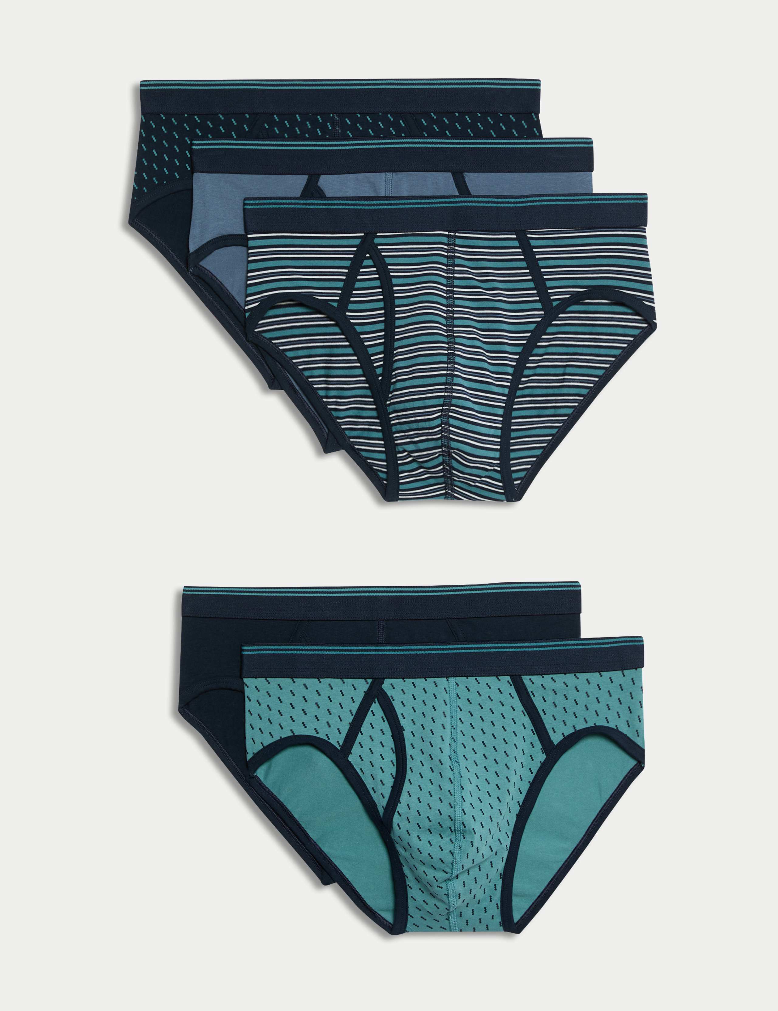 5pk Cotton Stretch Printed Briefs