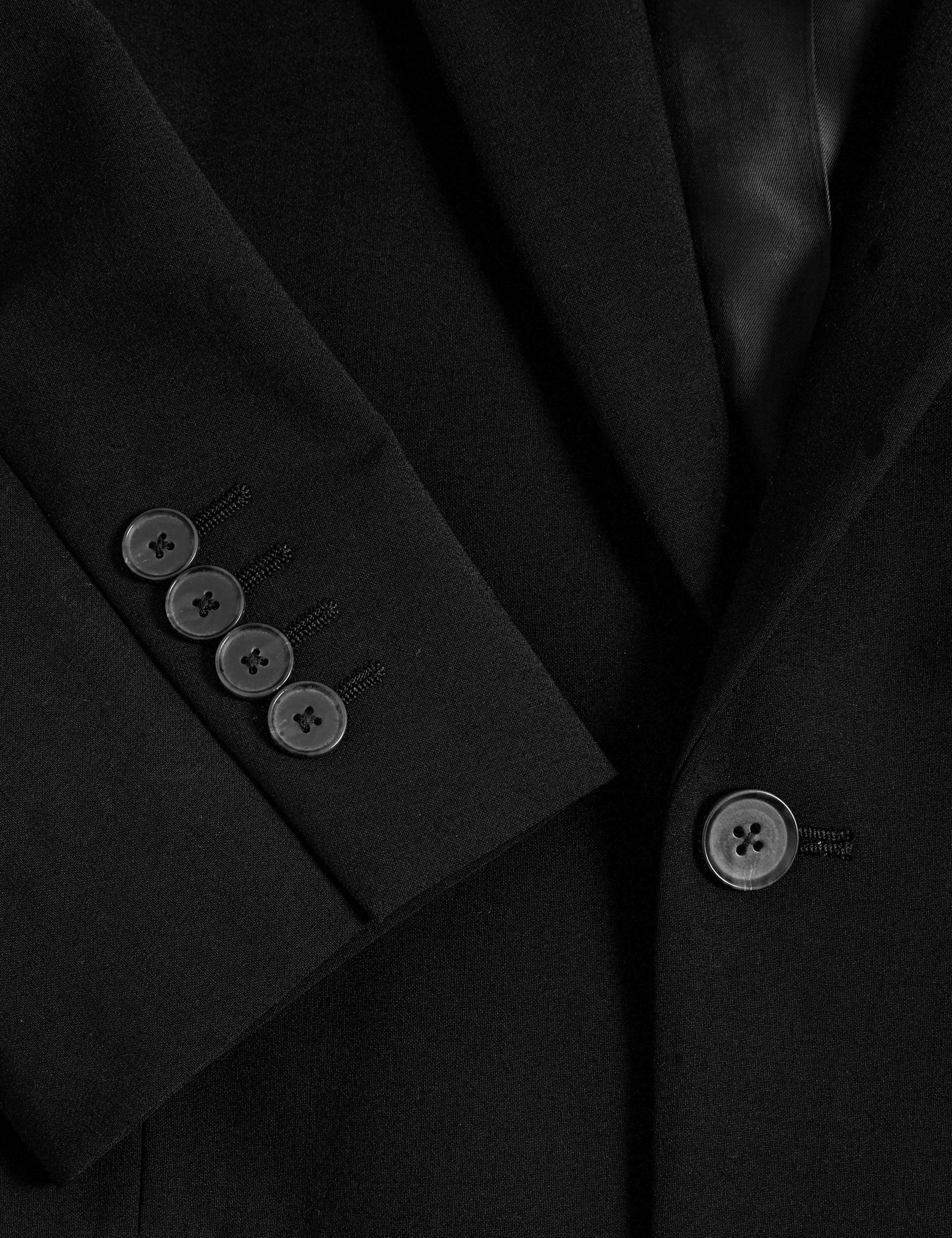 3 Piece Slim Fit Wool Blend Stretch Suit 8 of 9
