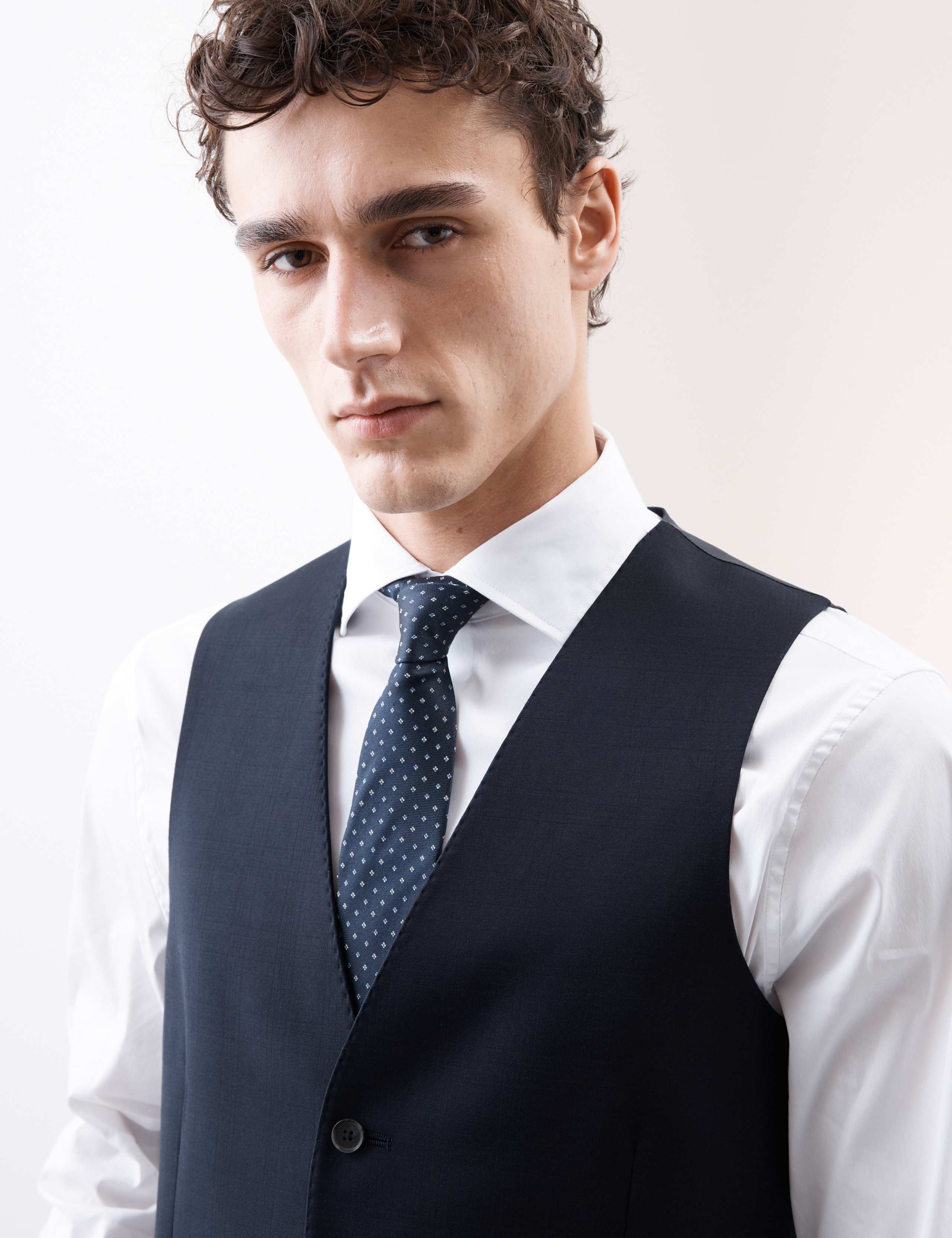 Pure Wool Check Waistcoat