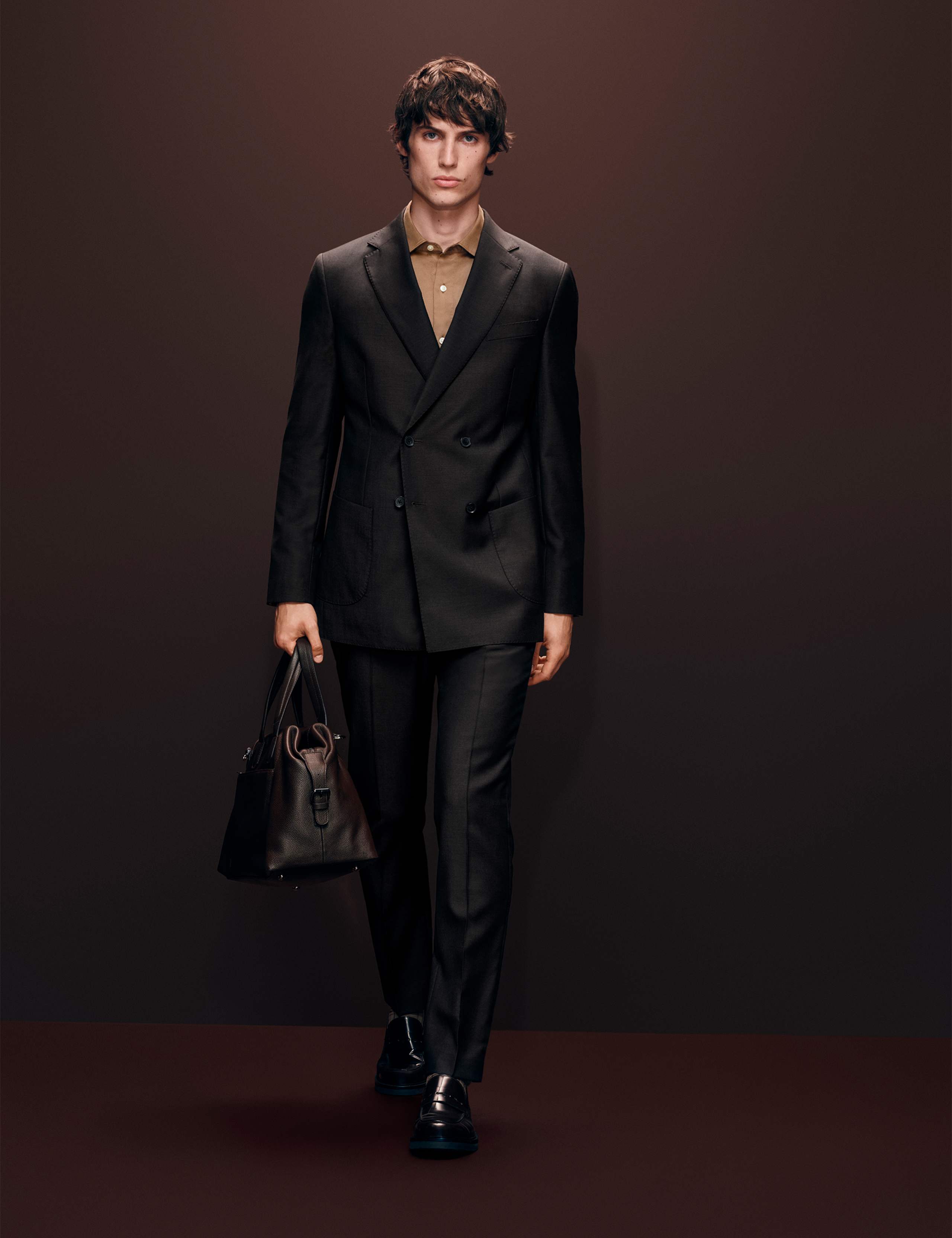 Tailored Fit Wool Blend Suit Trousers