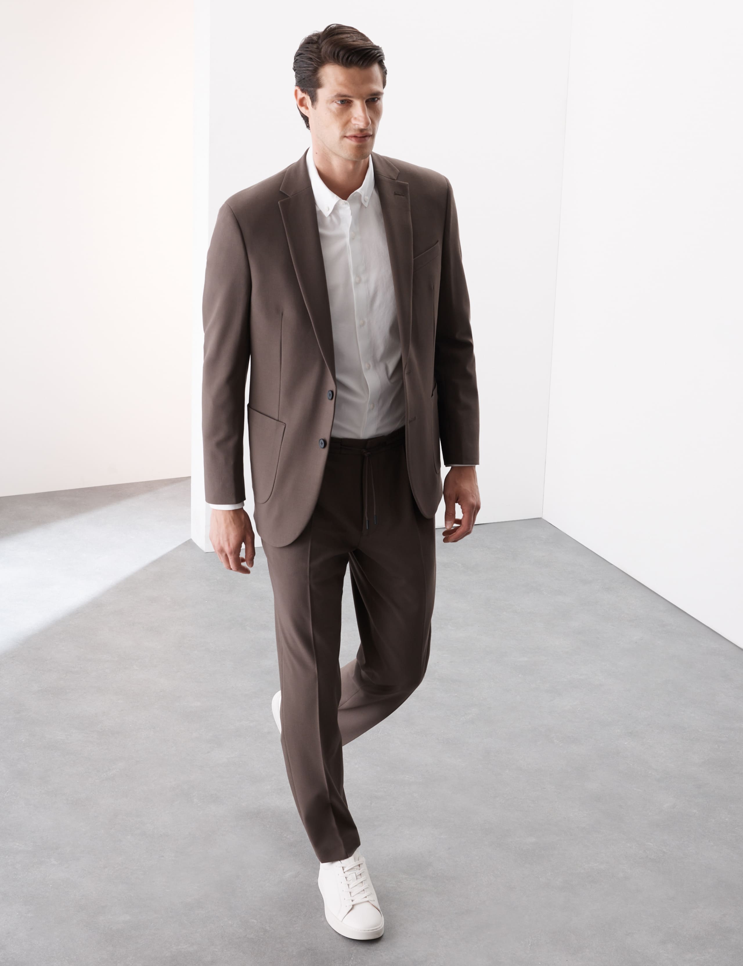 Tailored Fit Twill Trousers