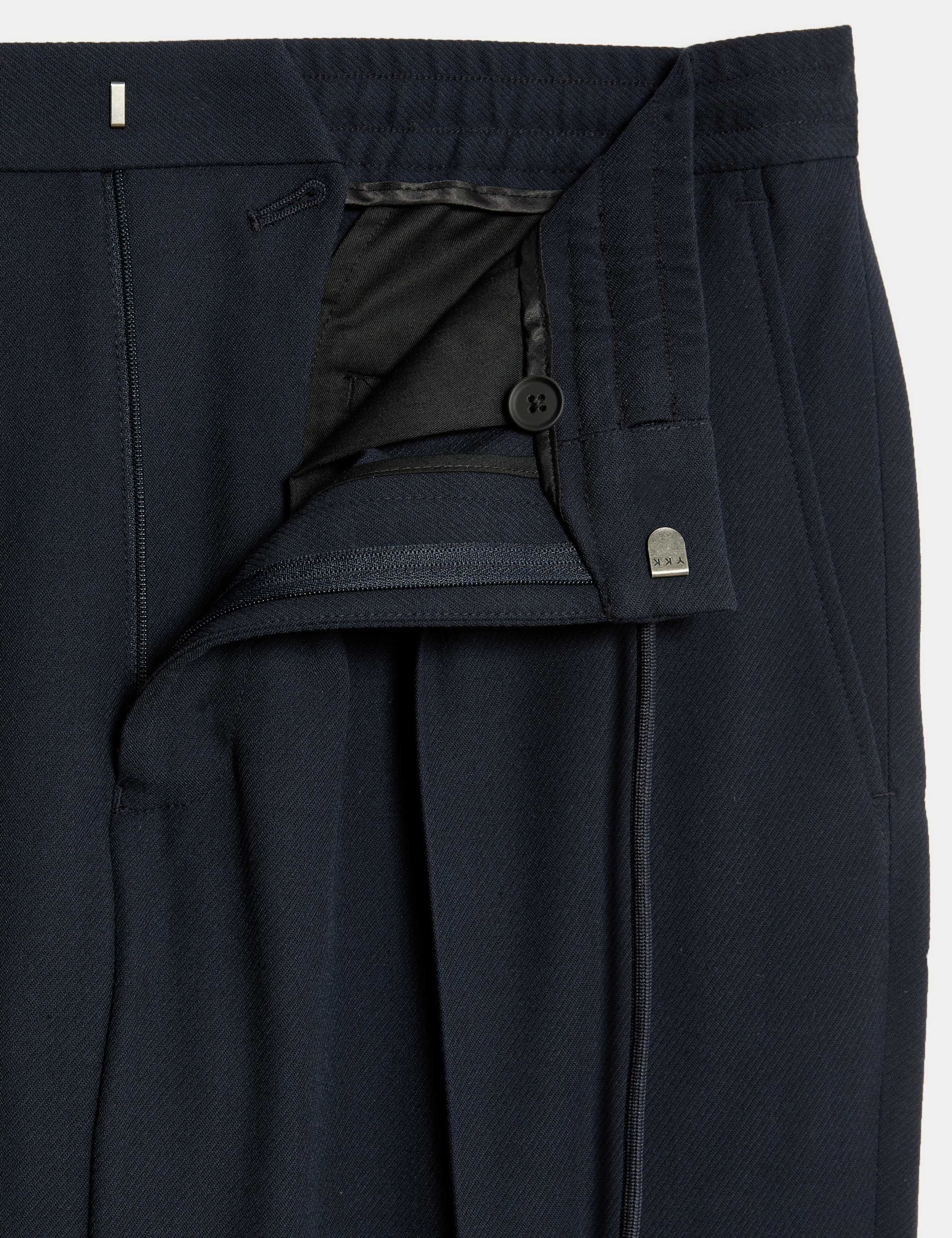 2 Piece Tailored Fit Wool Blend Performance Suit 4 of 6