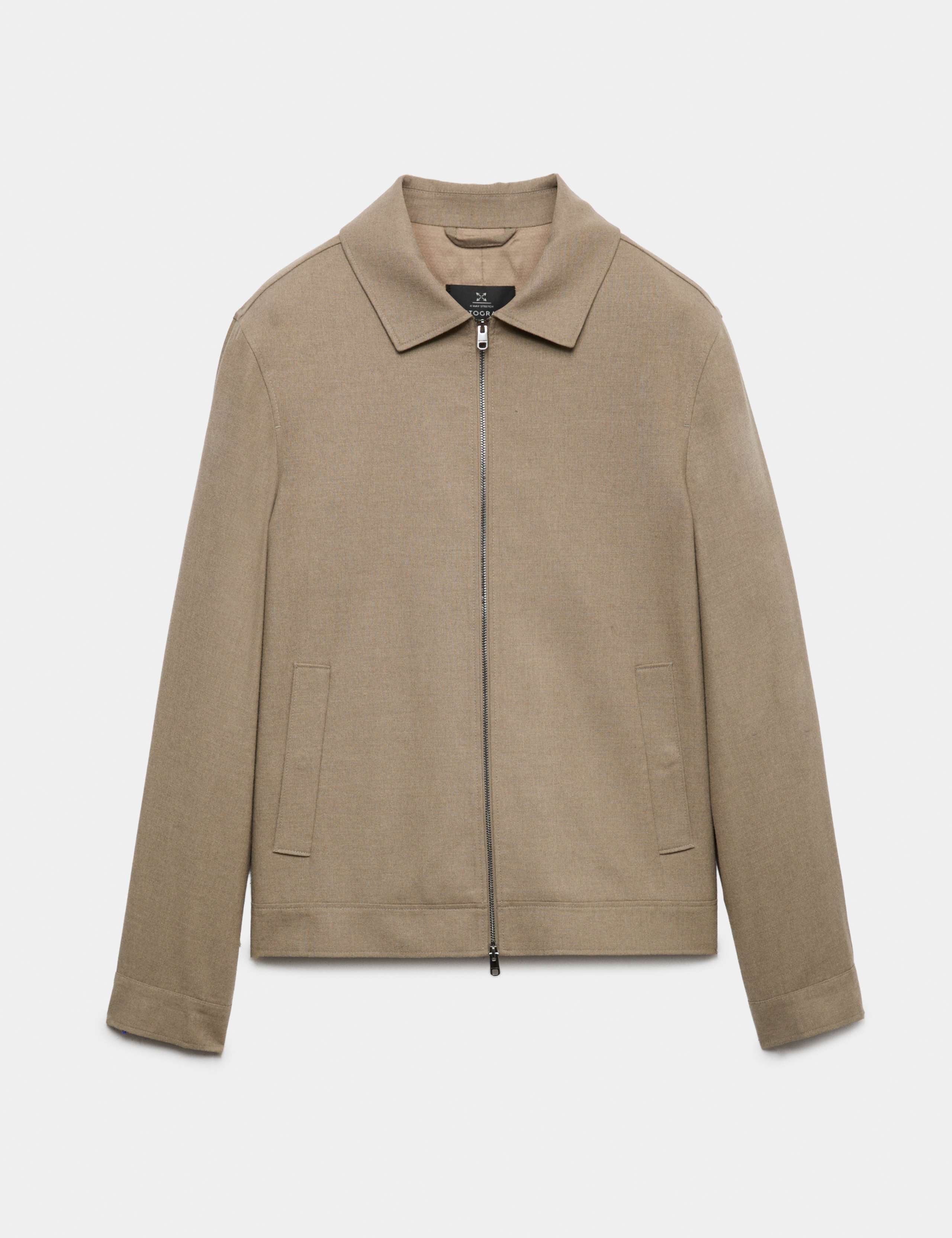 Italian Wool Blend Harrington Jacket