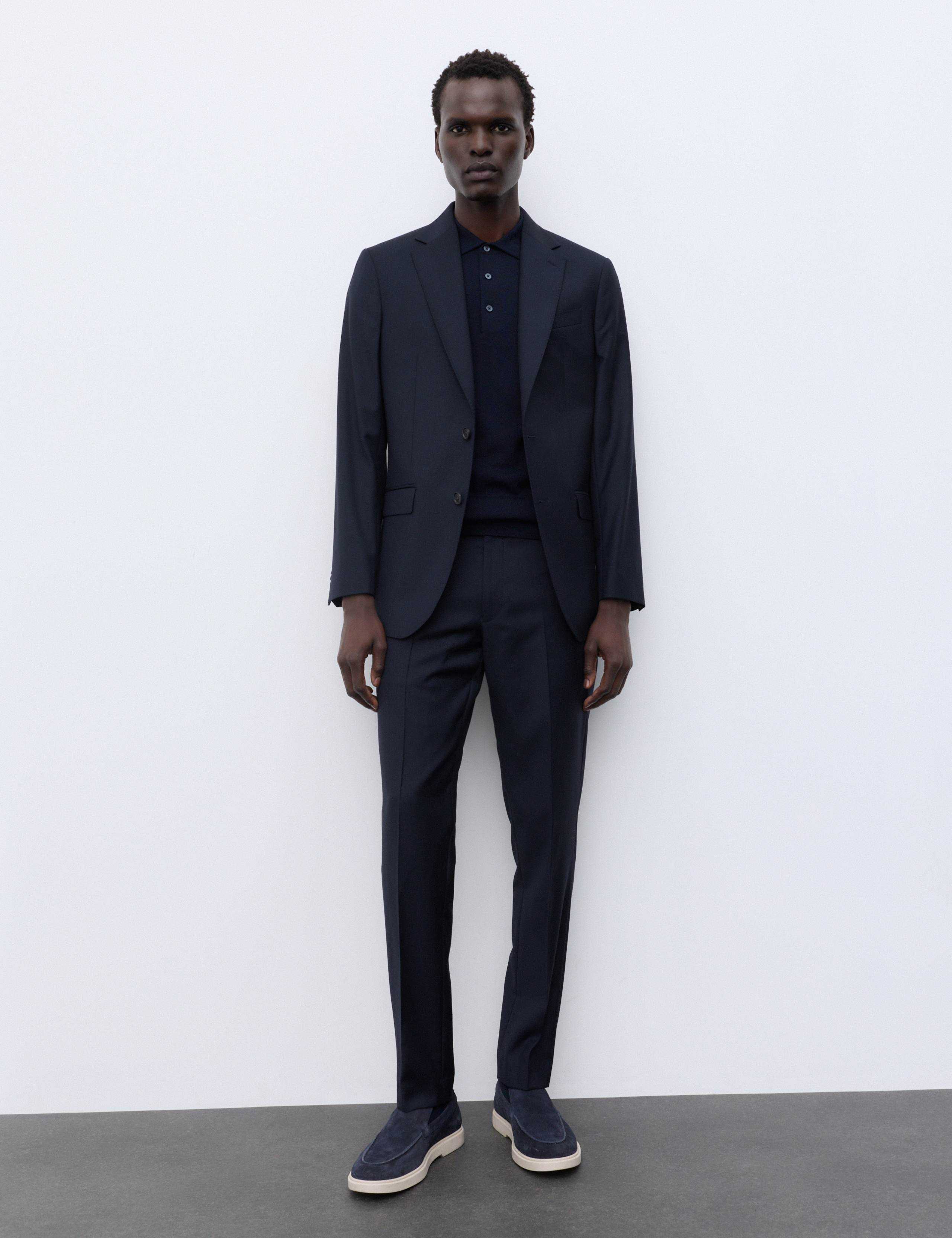 3 Piece Tailored Fit Pure Merino Wool Suit 4 of 9