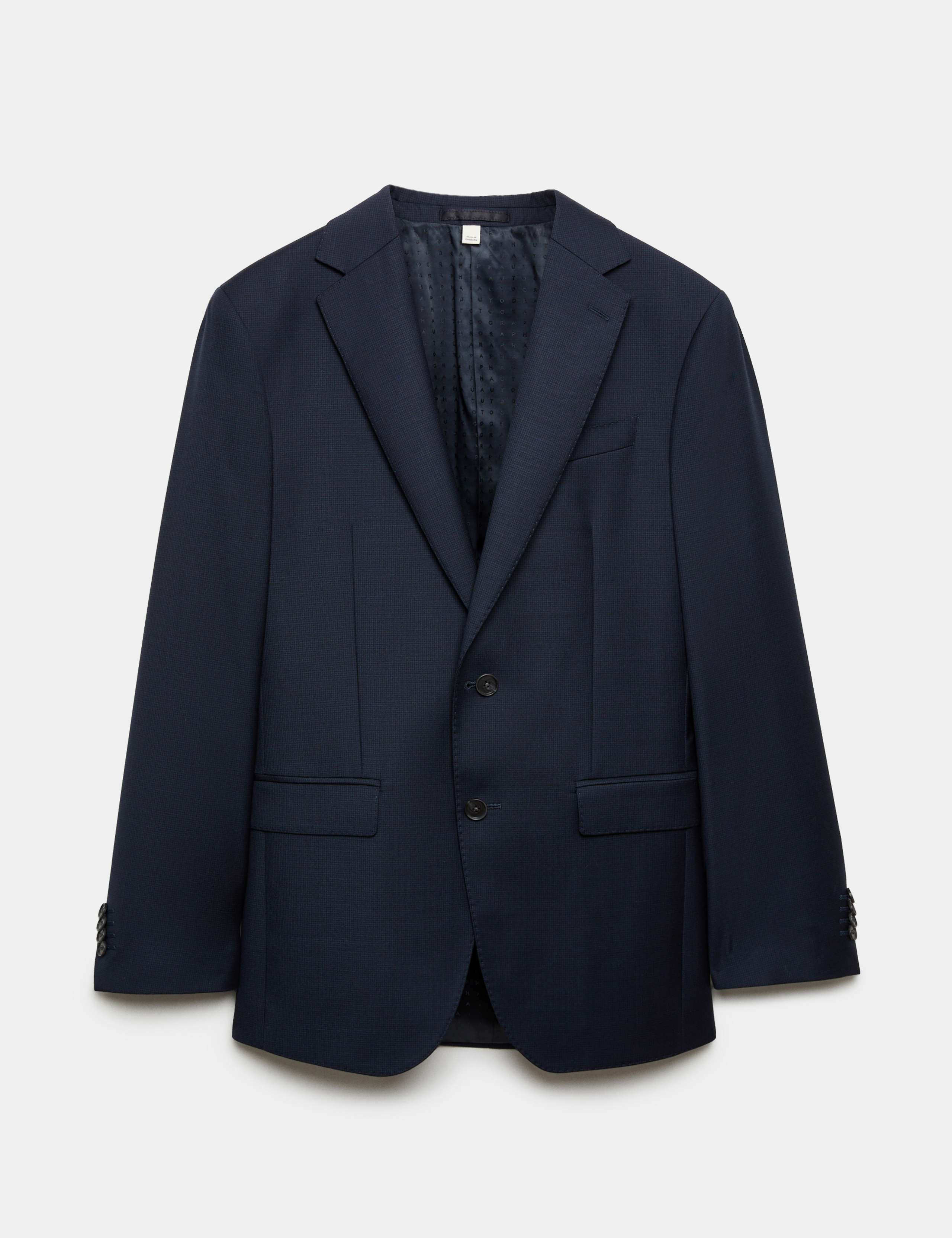 3 Piece Tailored Fit Pure Merino Wool Suit 1 of 9