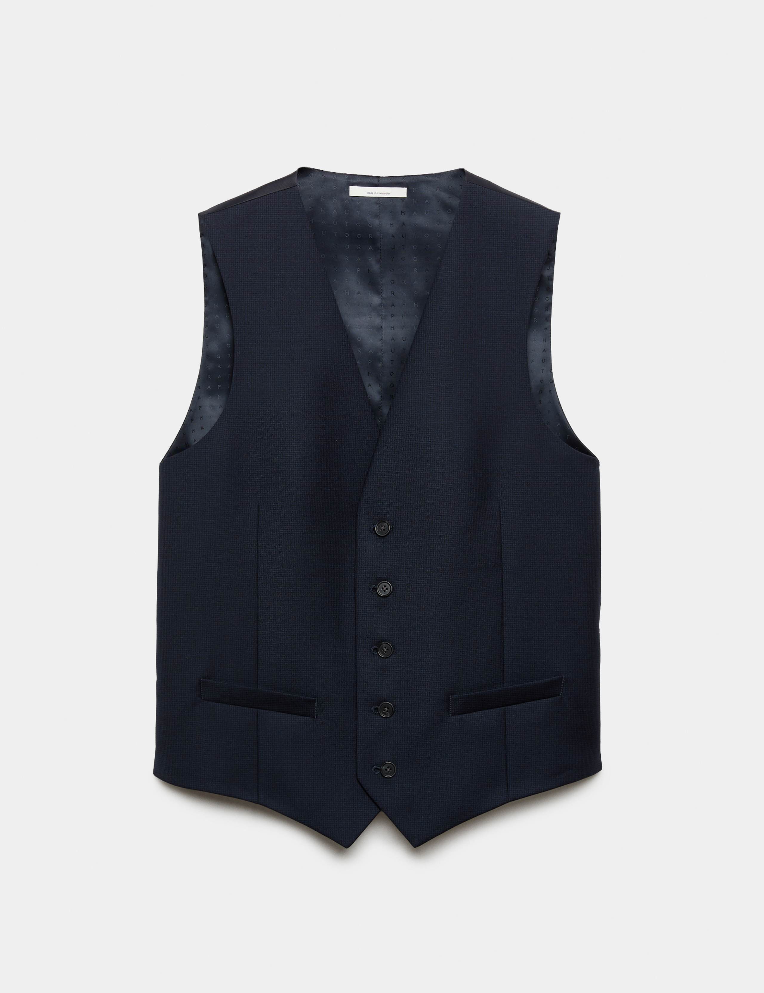 3 Piece Tailored Fit Pure Merino Wool Suit 7 of 9