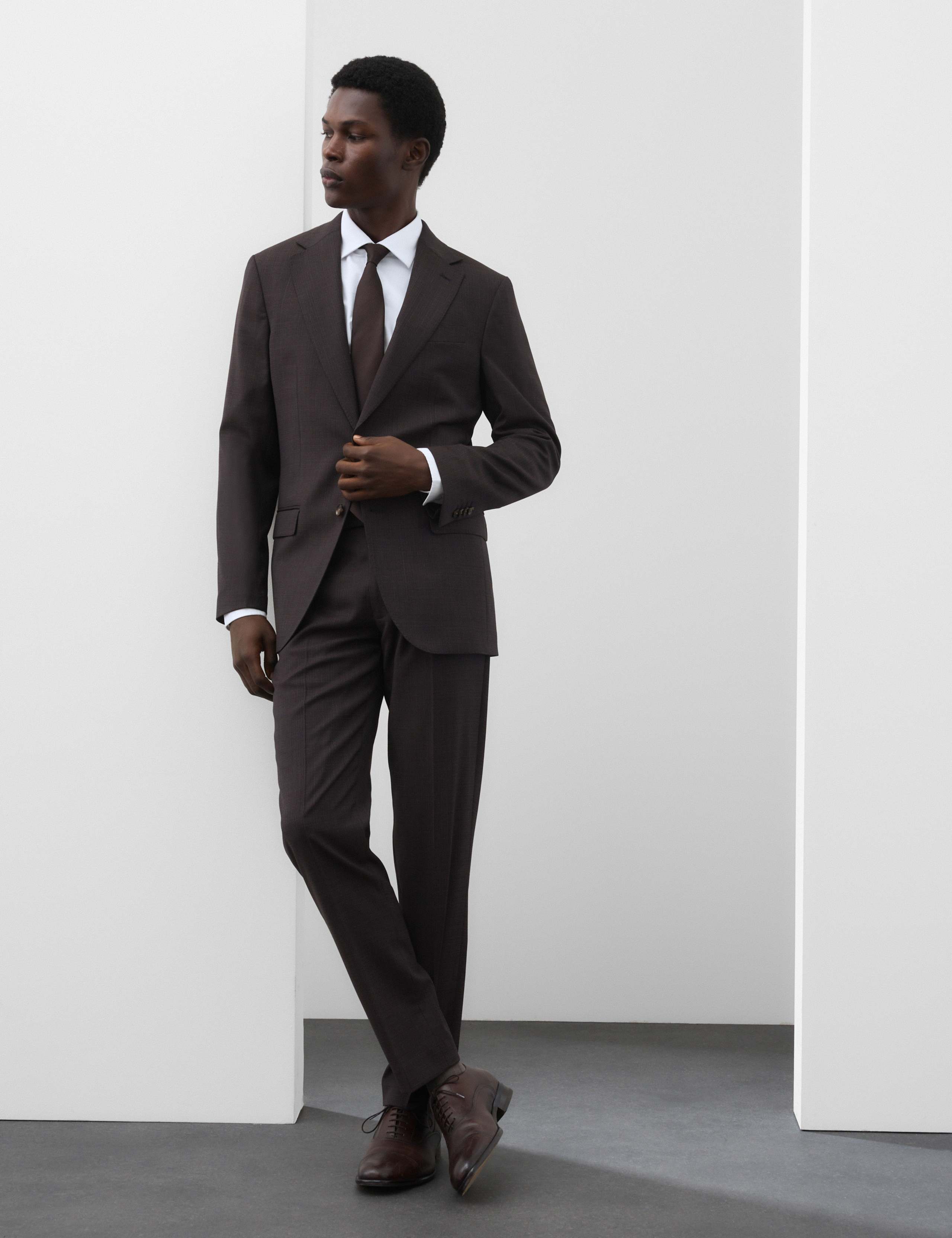 Tailored Fit Wool Blend Suit Jacket