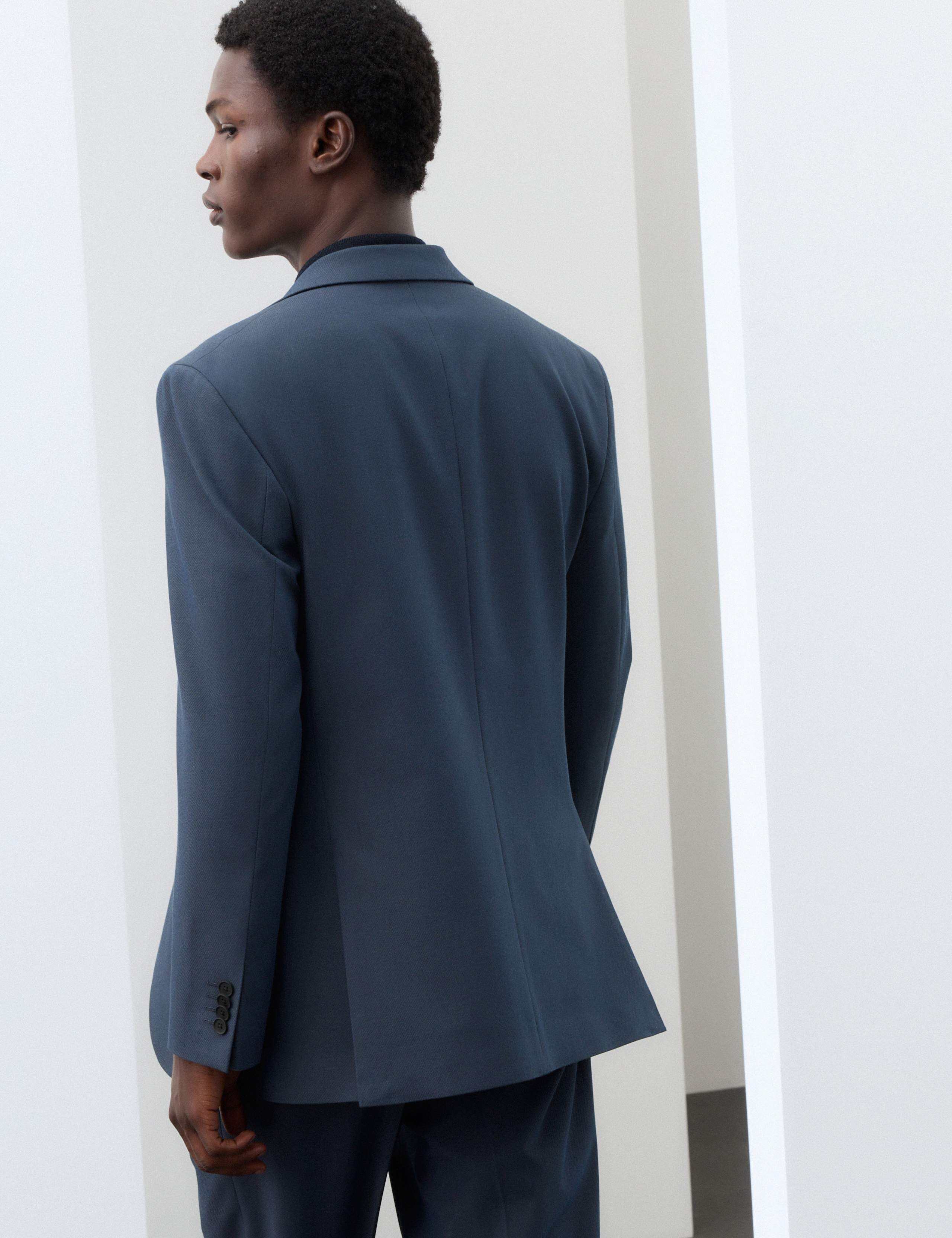 2 Piece Tailored Fit Performance Twill Suit 4 of 6