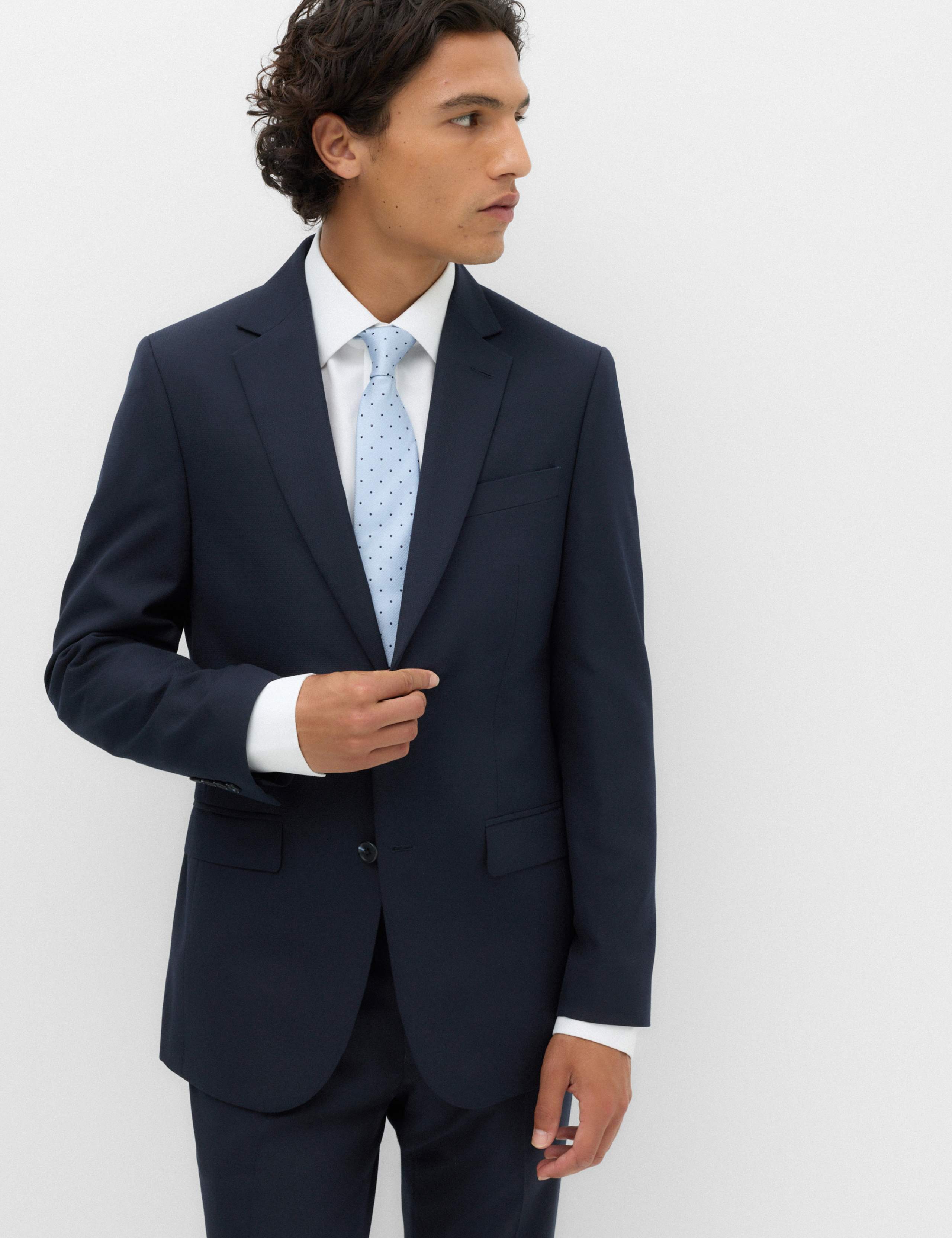Tailored Fit Textured Jacket