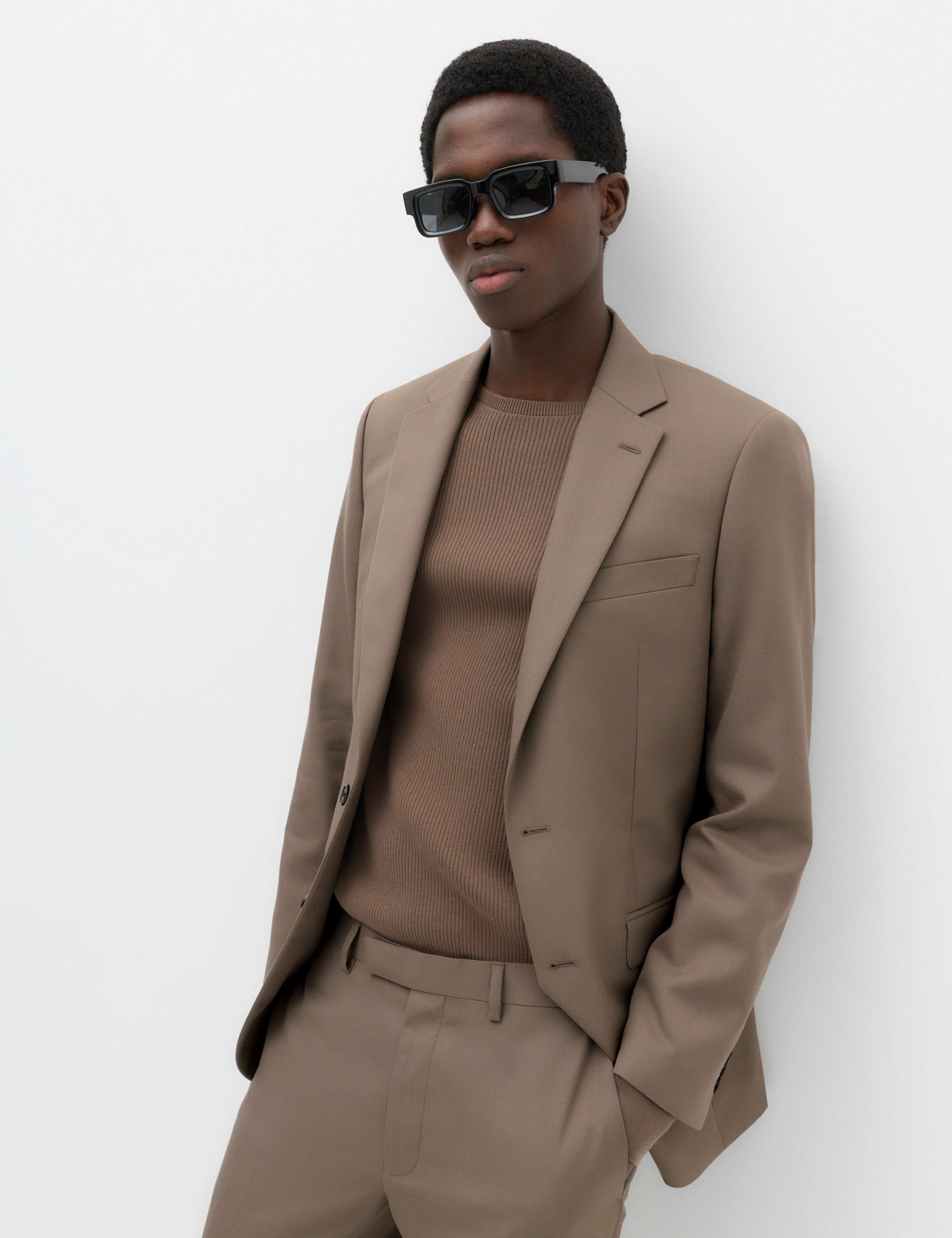 Tailored Fit Textured Jacket