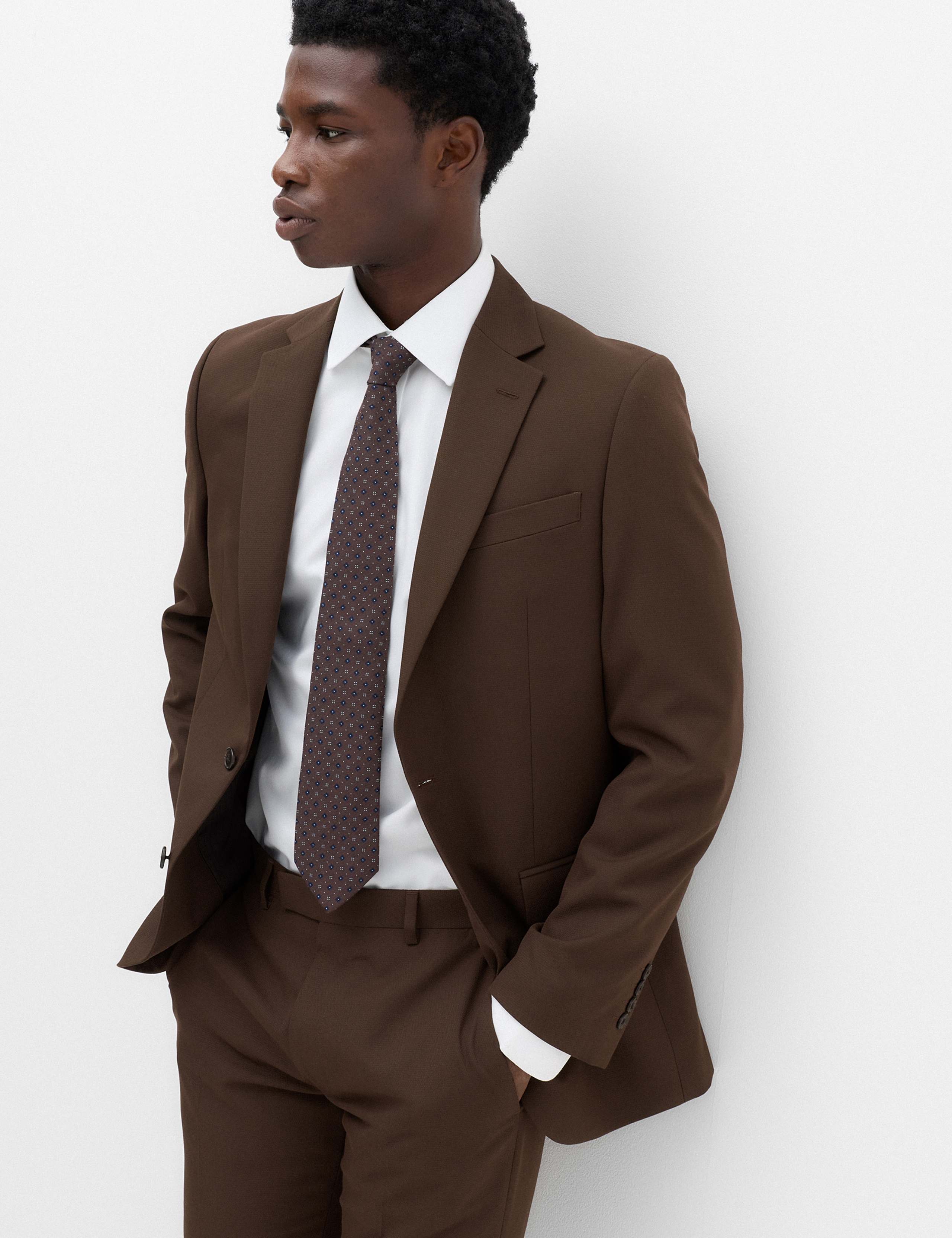 Tailored Fit Textured Jacket