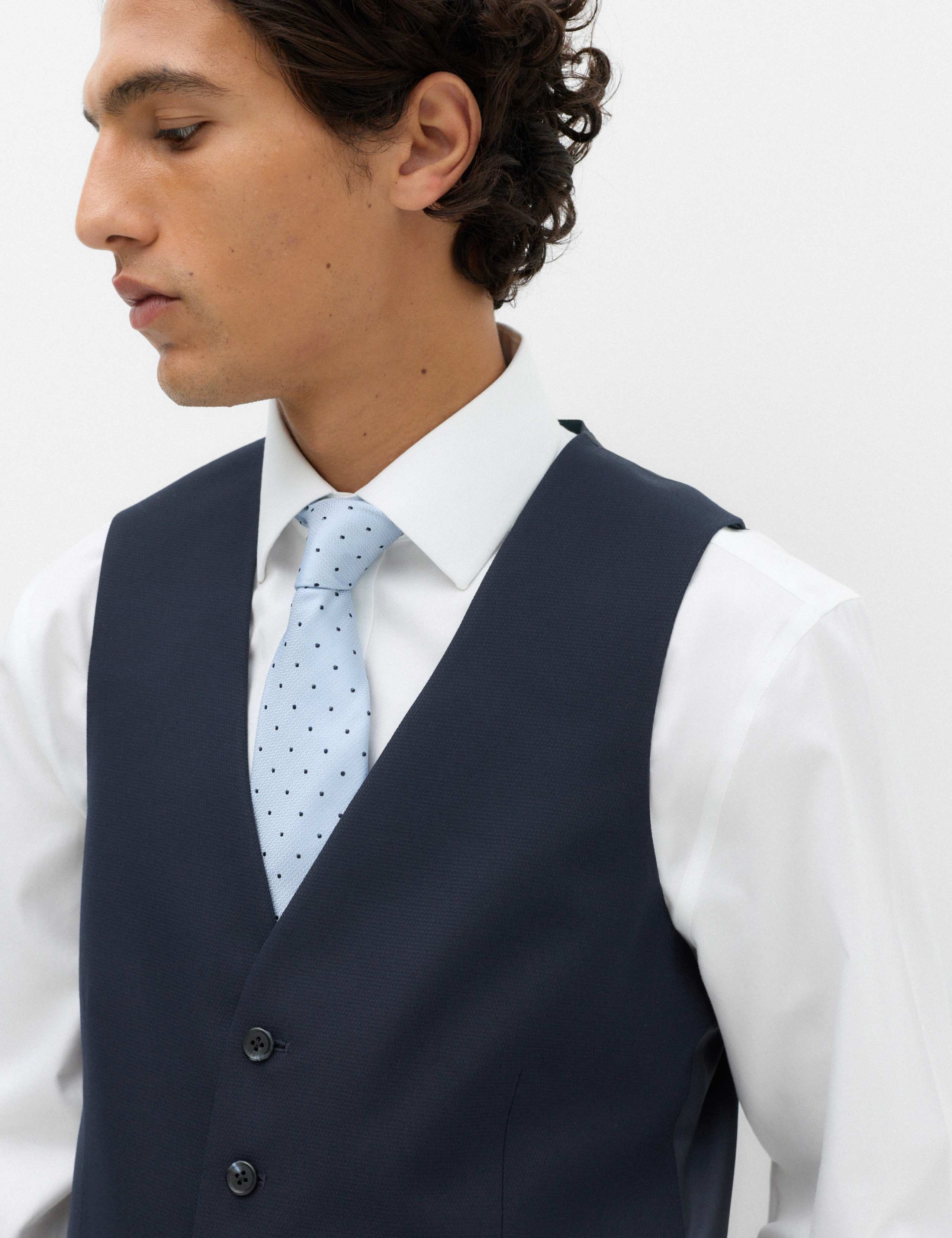3 Piece Tailored Fit Textured Suit 5 of 9