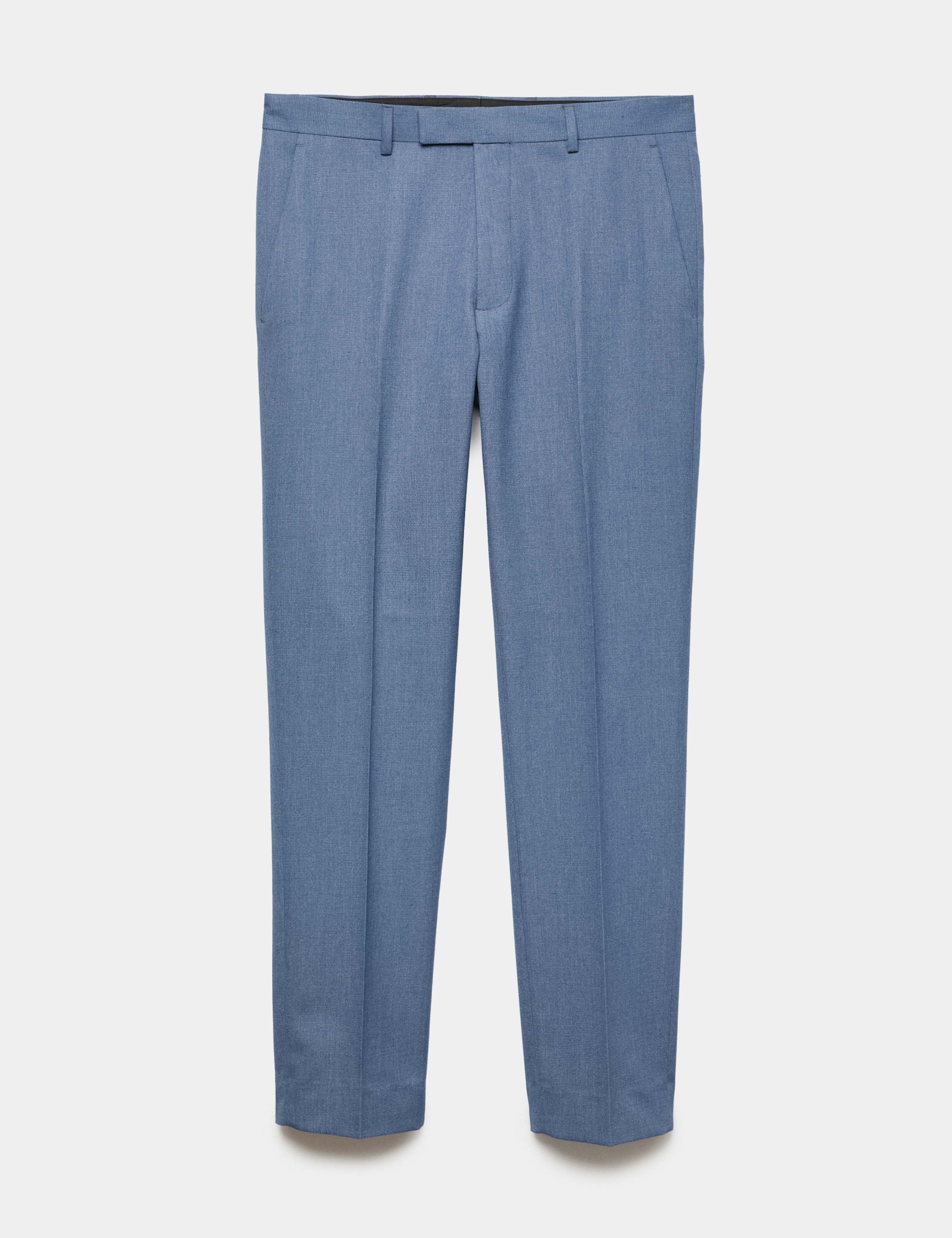 Tailored Fit Textured Suit Trousers