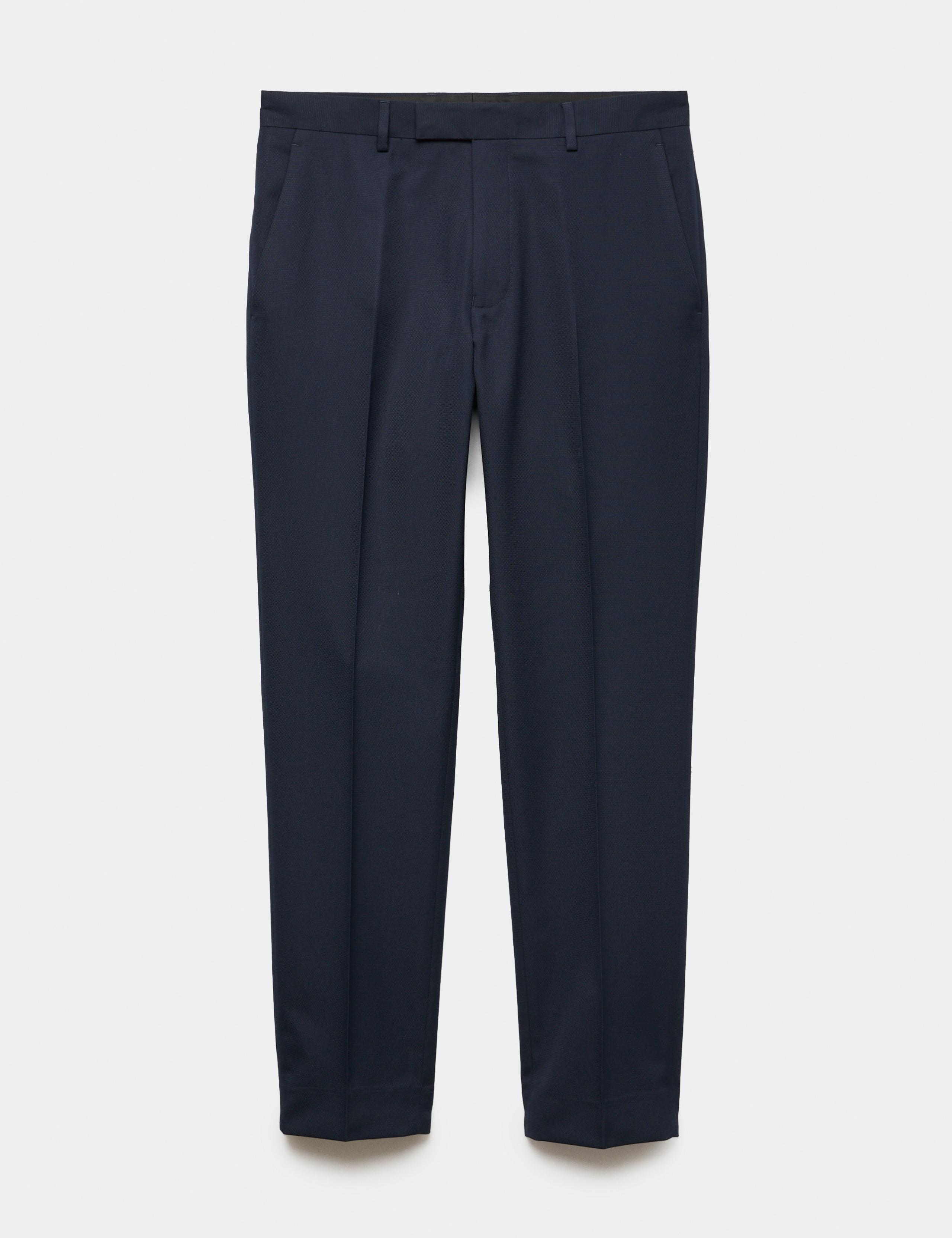 Tailored Fit Textured Suit Trousers