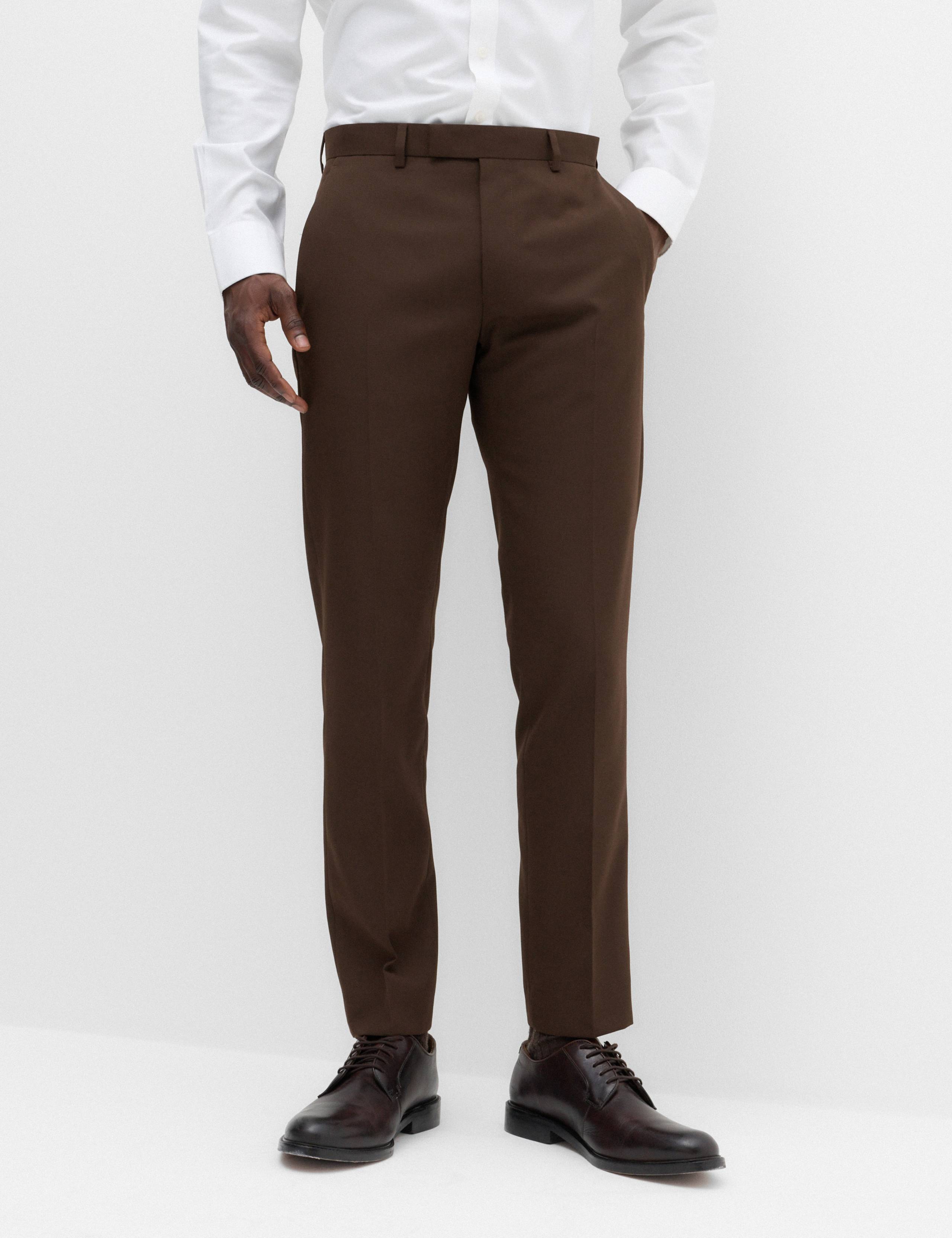 Tailored Fit Textured Suit Trousers