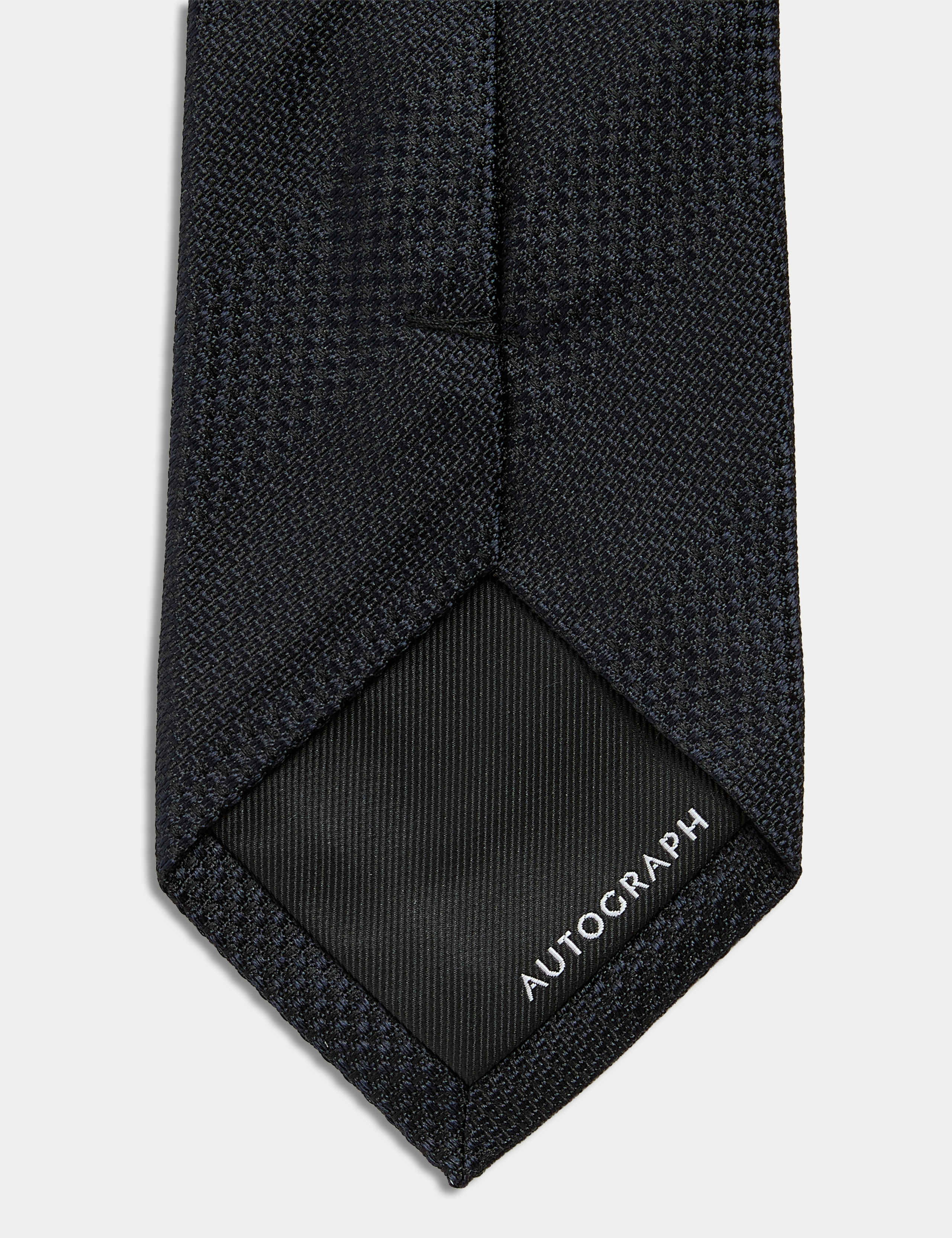 Textured Striped Pure Silk Tie