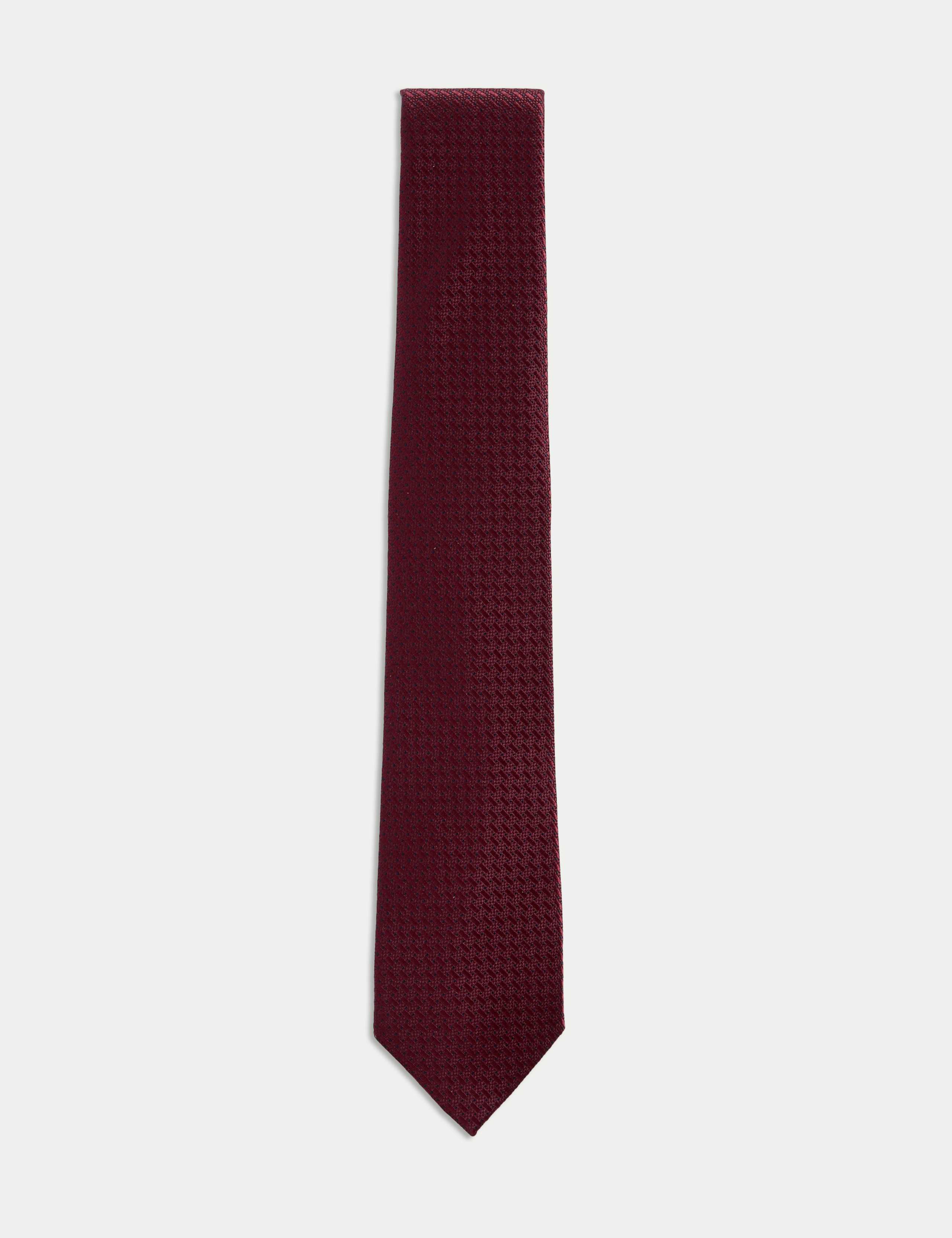 Slim Textured Pure Silk Tie