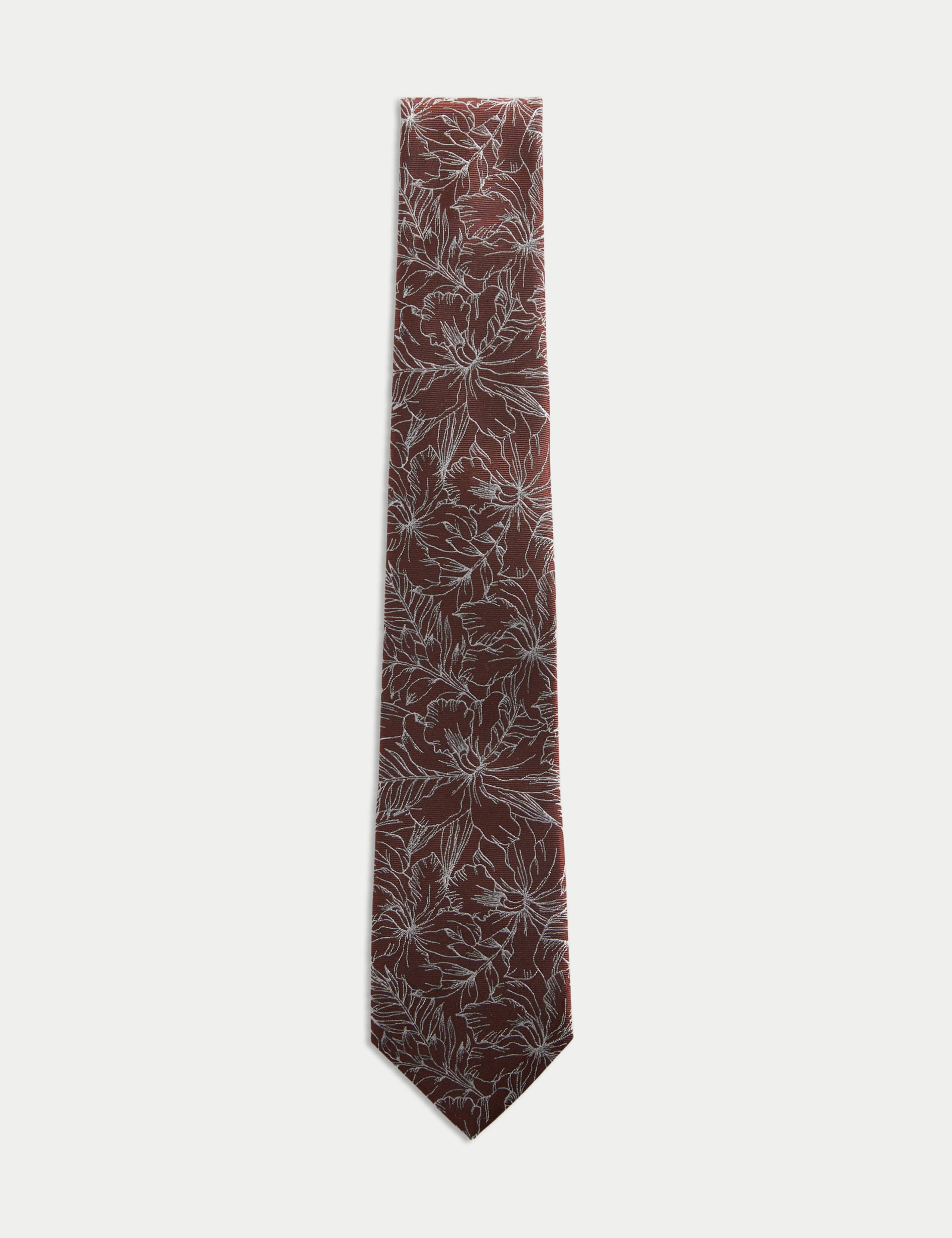 Floral Pure Silk Tie