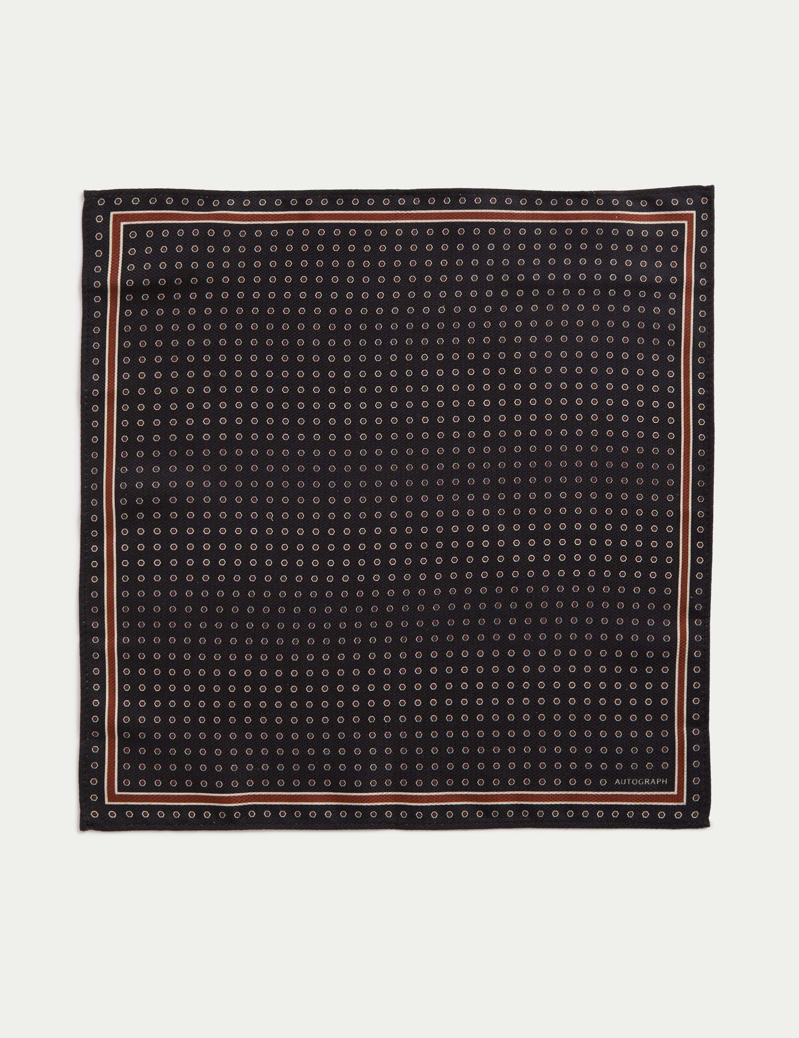 Geometric Pure Silk Pocket Square