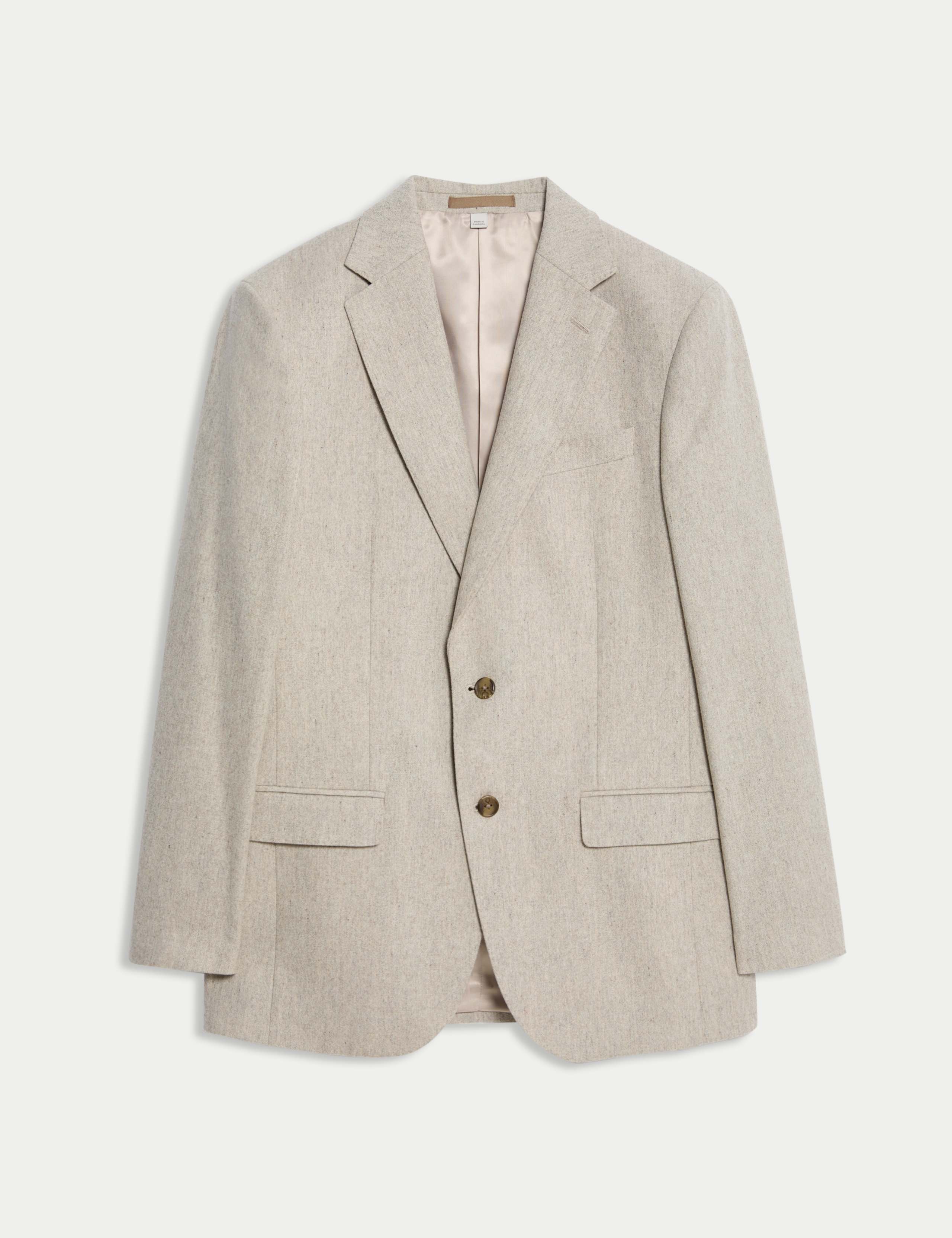 Tailored Fit Wool Rich Tweed Suit Jacket