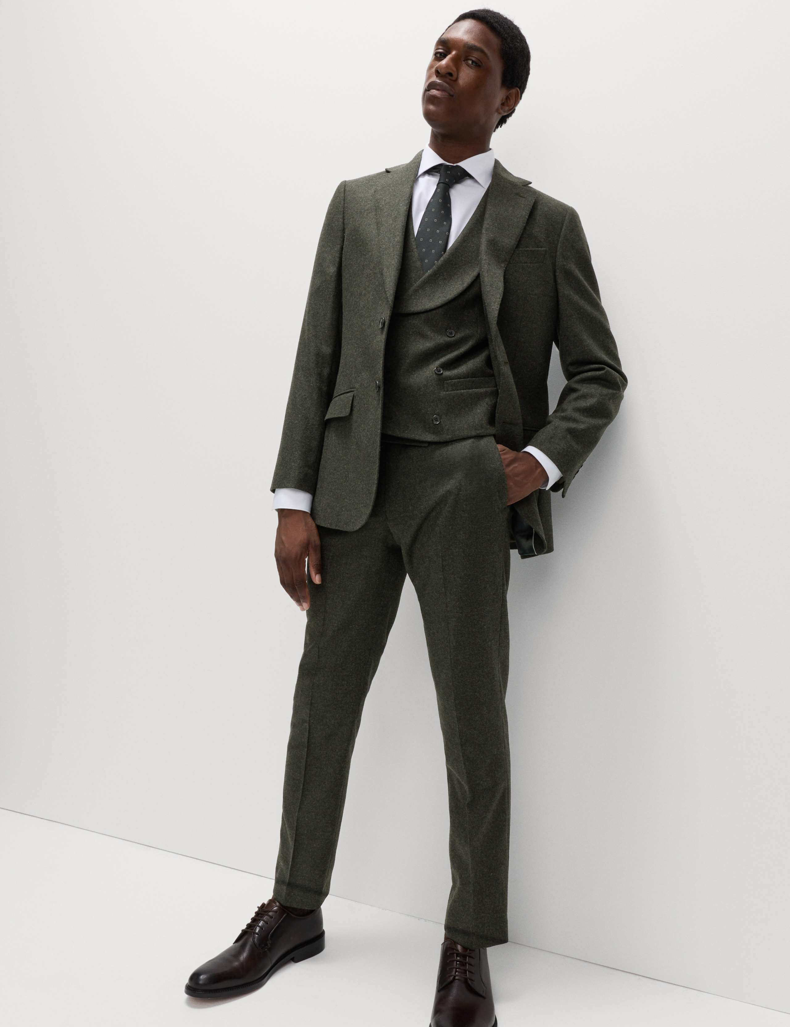 Tailored Fit Wool Rich Tweed Suit 6 of 6