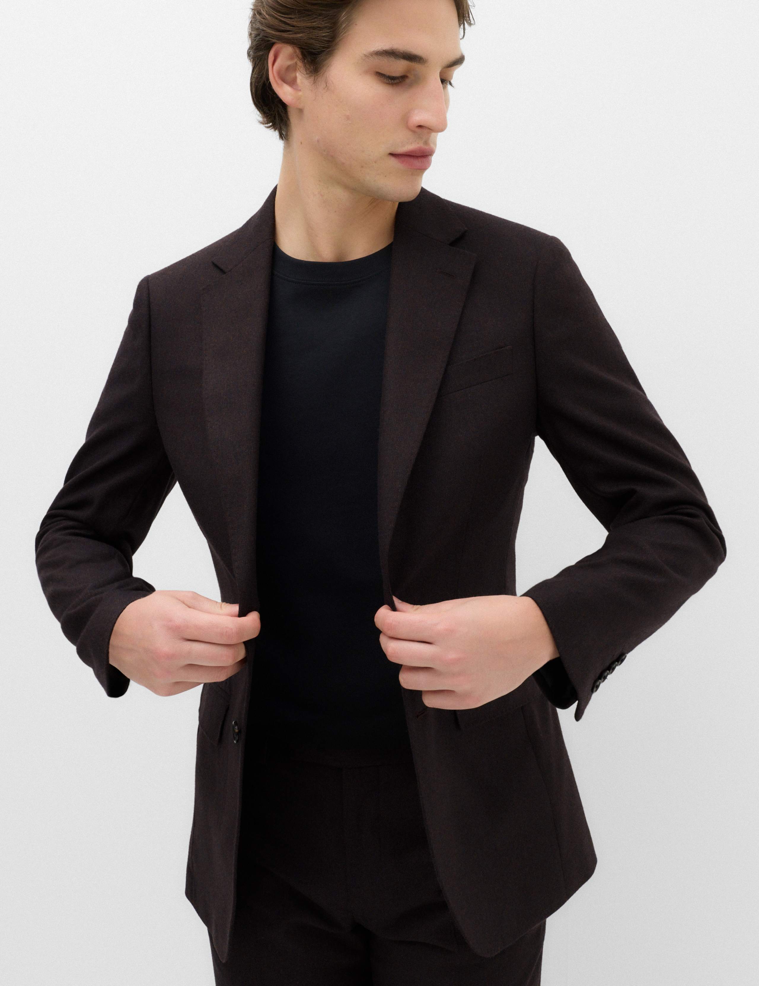 2 Piece Tailored Fit Micro Check Tweed Suit 3 of 6