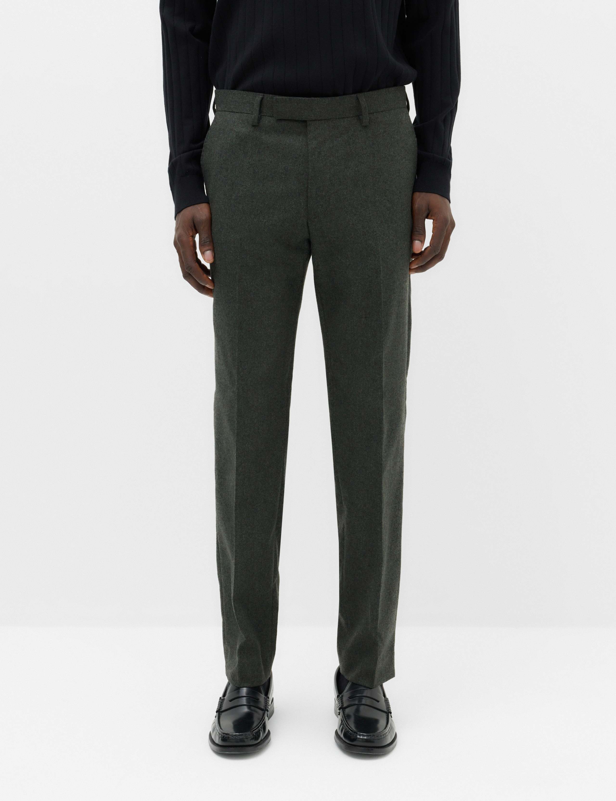 Regular Fit Wool Rich Tweed Check Suit Trousers