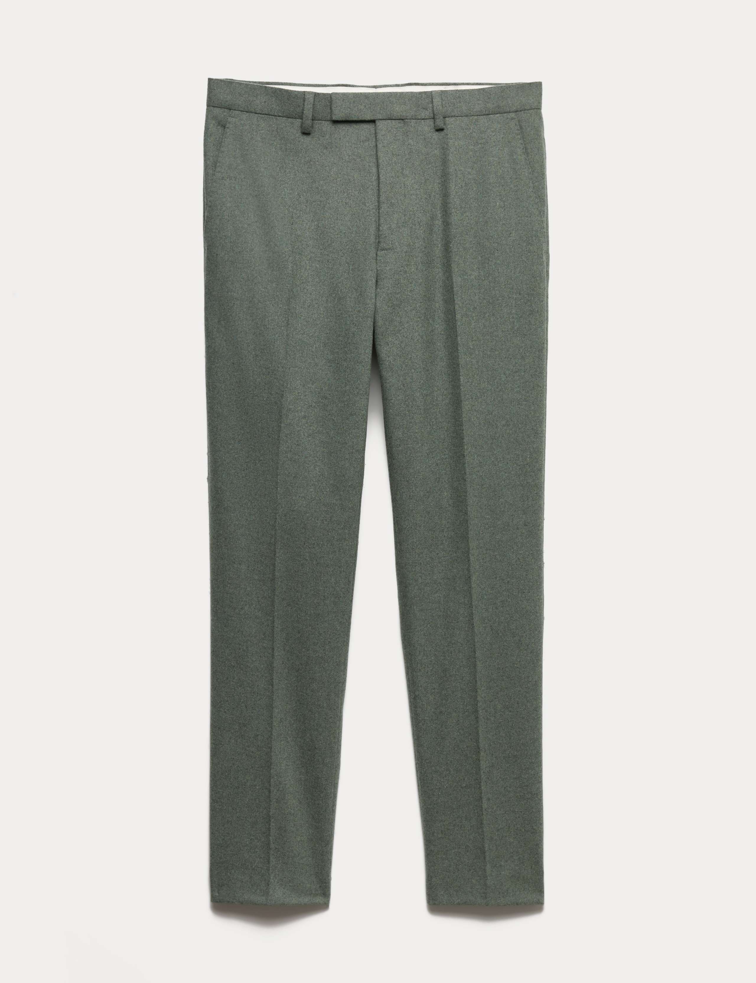 Tailored Fit Italian Wool Rich Suit Trousers