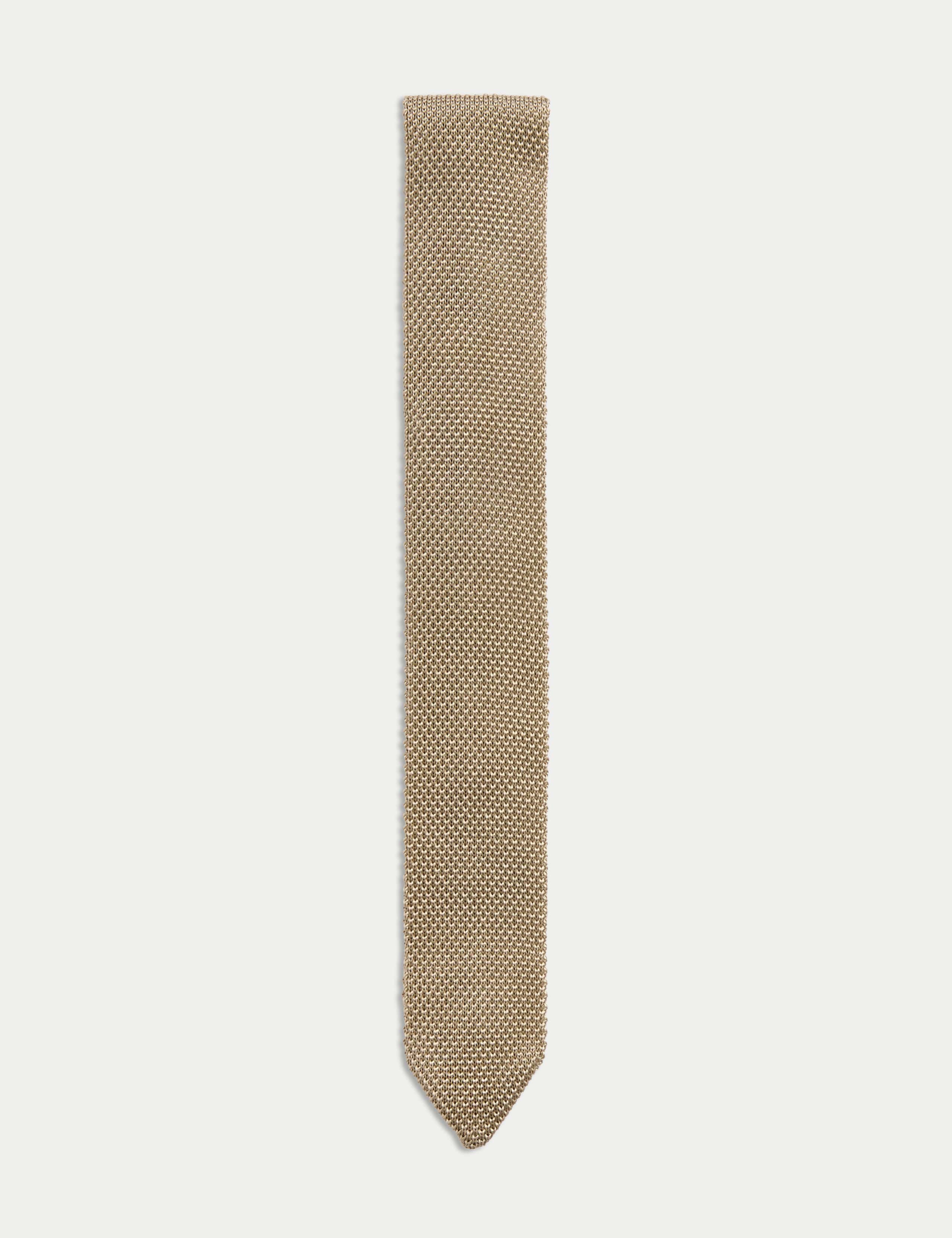 Skinny Pure Silk Knitted Tie